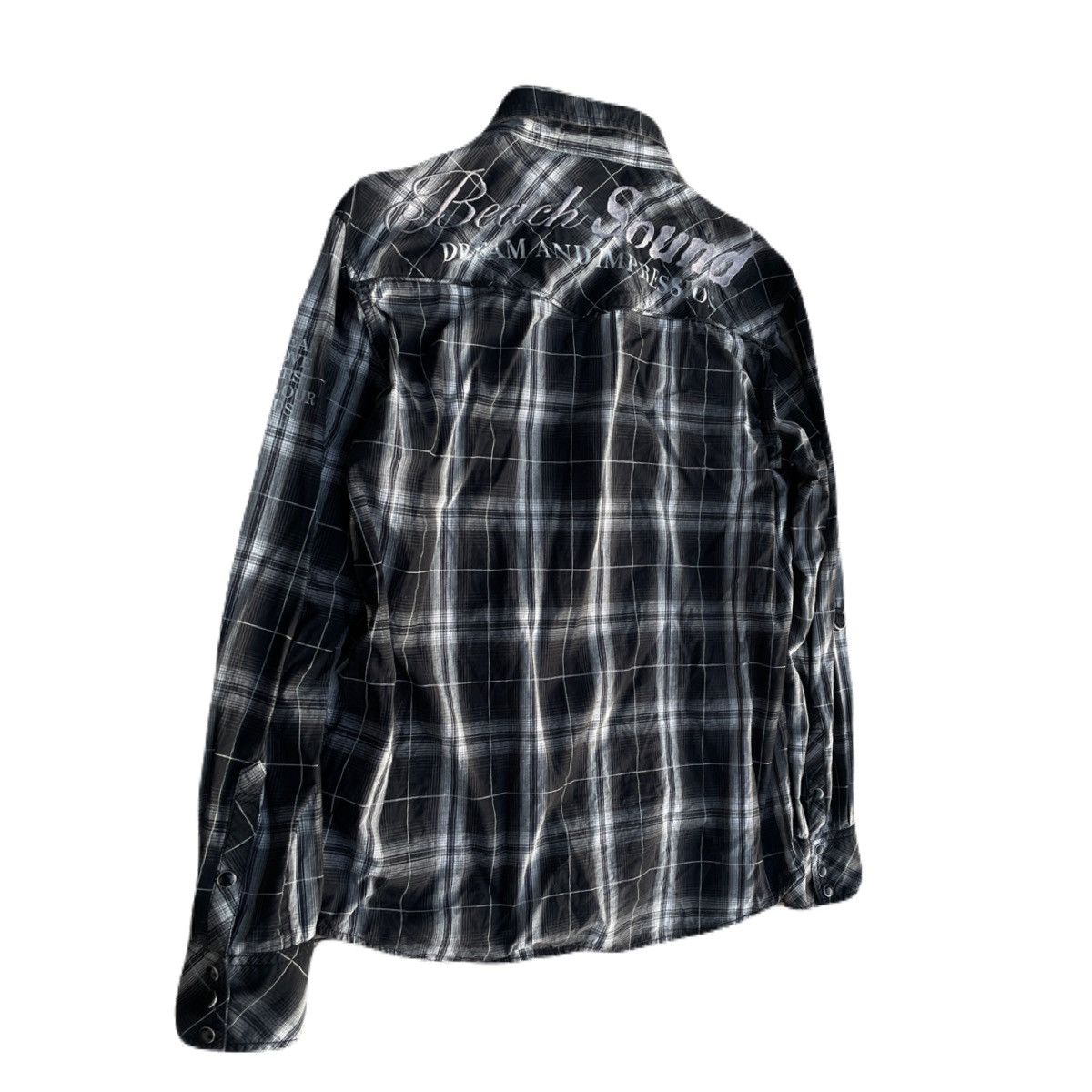 If Six Was Nine 2000s Japanese archive Vkei Poem Embroidery Plaid Shirts Size US S / EU 44-46 / 1 - 3 Thumbnail
