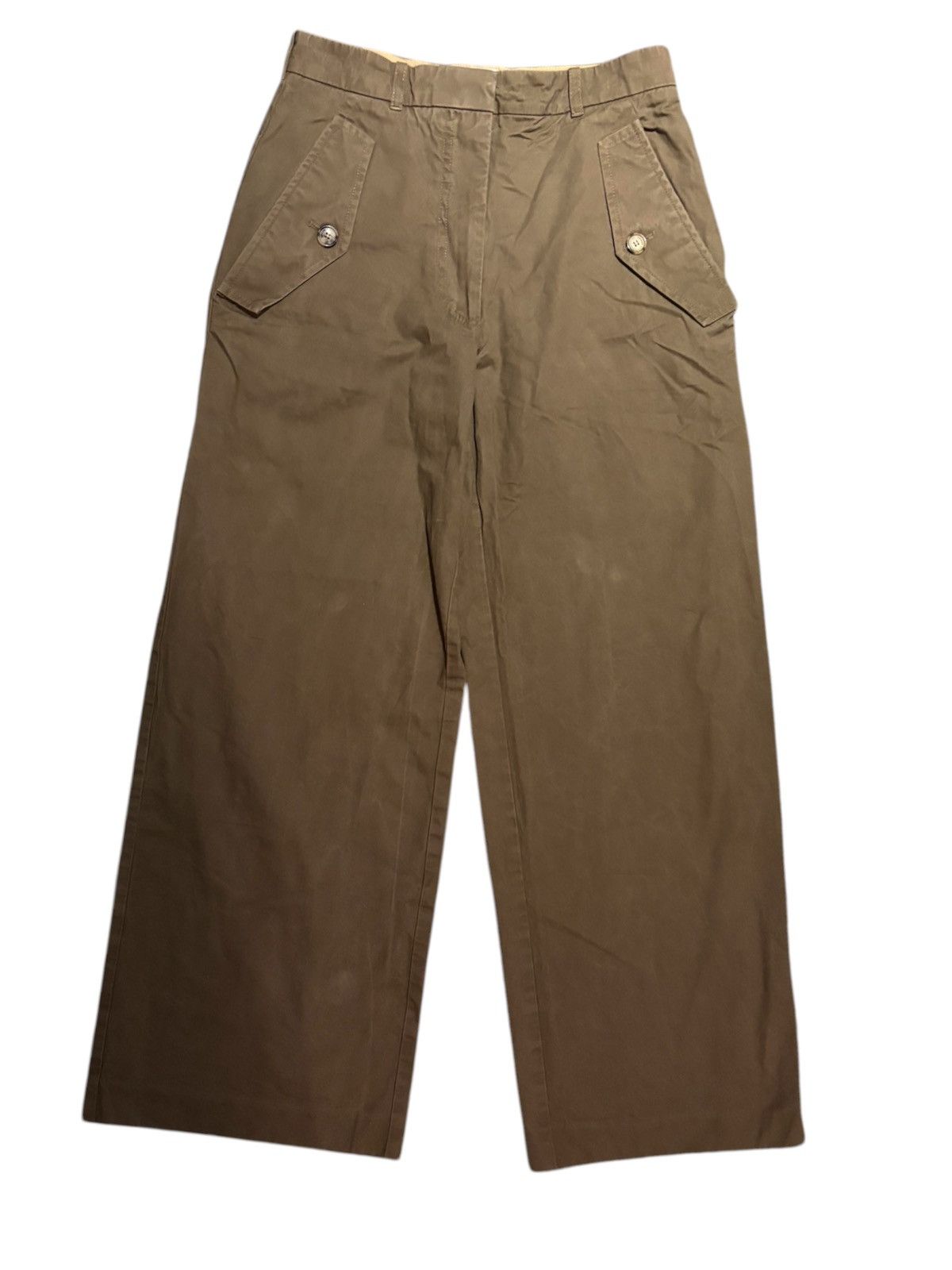 Kenzo Kenzo Carrot-Fit Pants – Brown/Kaki Size 25" / US 0 / IT 36 - 1 Thumbnail