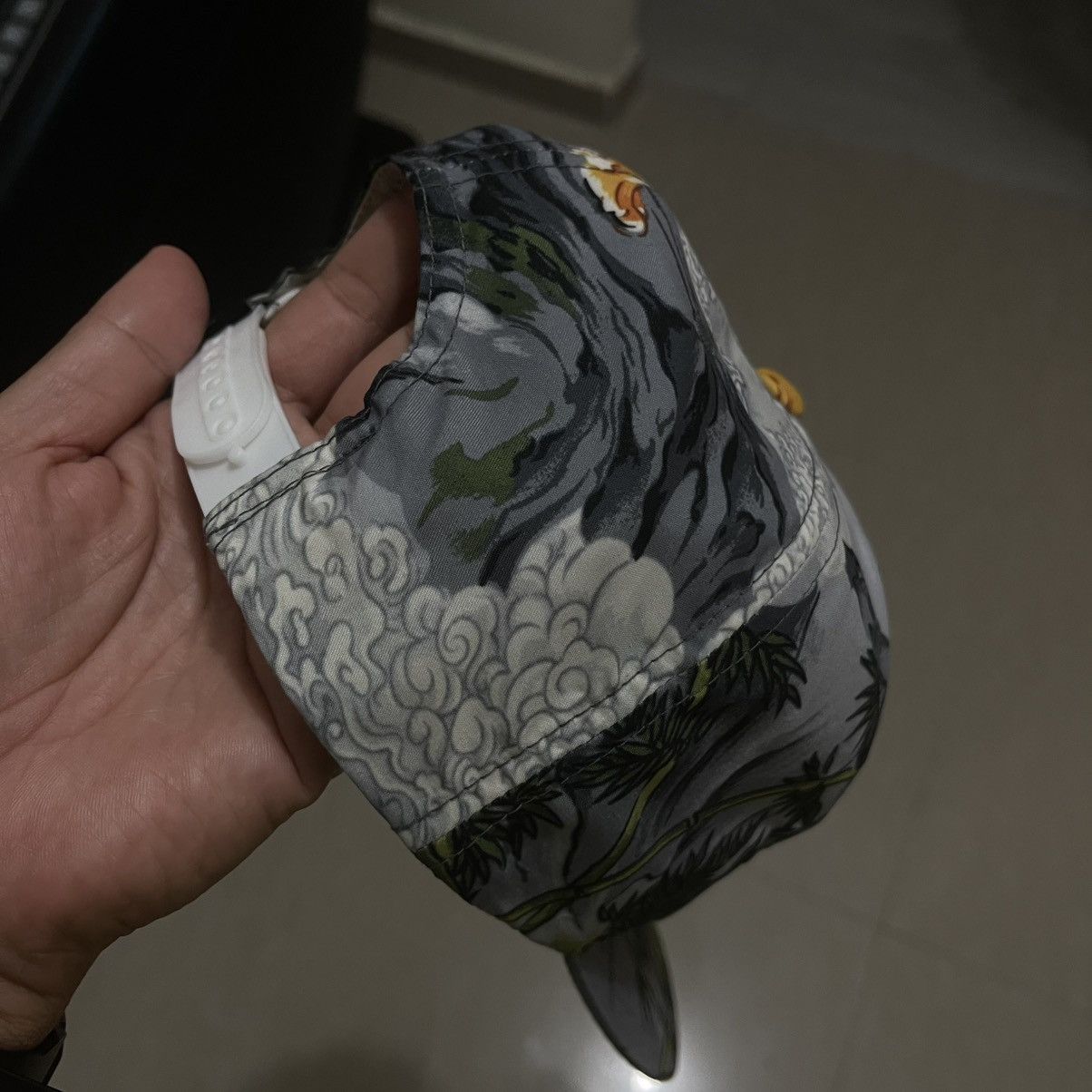 Stussy Stüssy Tiger All-Over Print Snapback Hat - Grey/Orange Size ONE SIZE - 5 Thumbnail