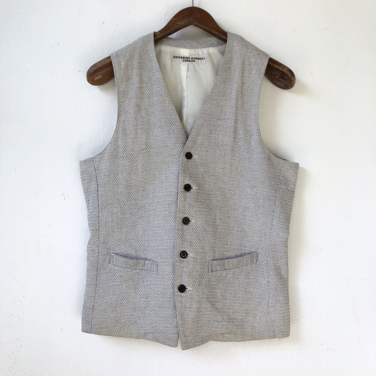 Katharine Hamnett London KATHARINE HAMNETT LONDON Linen-Cotton Vest Size US M / EU 48-50 / 2 - 1 Thumbnail