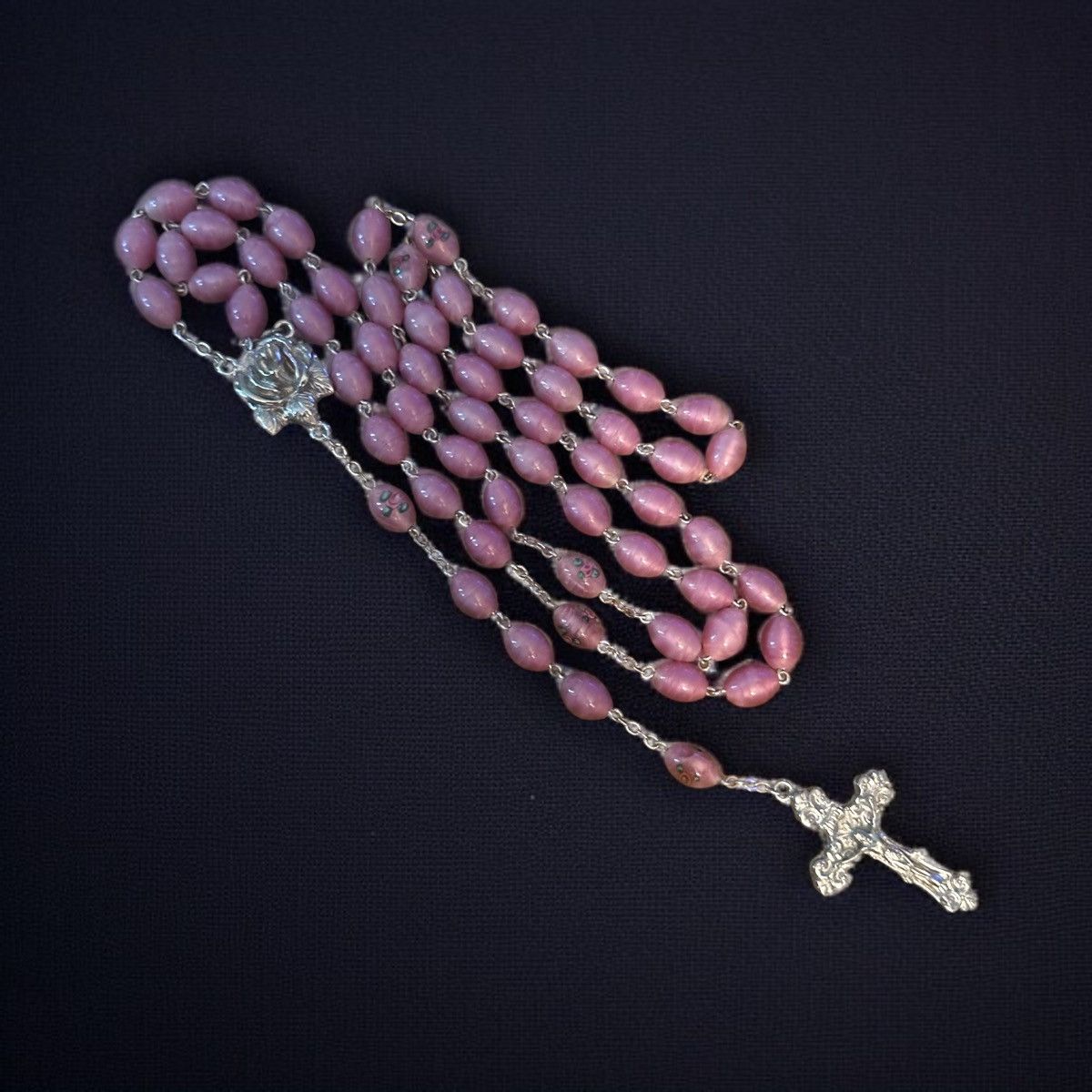 Vintage Vintage Rose Quartz rosary beads Size ONE SIZE - 4 Thumbnail