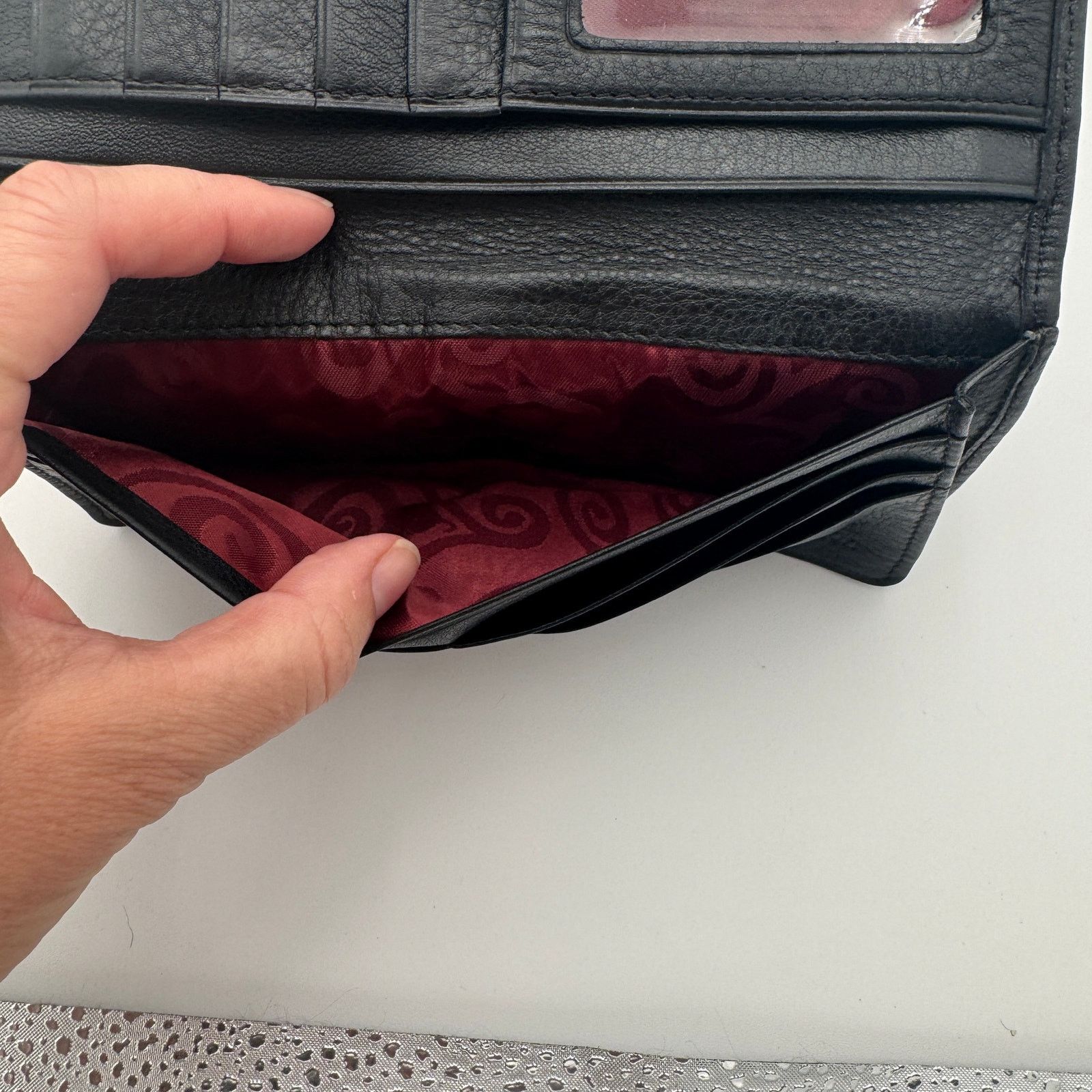 Brighton Brighton Crossbody Clutch Wallet Black Leather with Strap Size ONE SIZE - 8 Thumbnail
