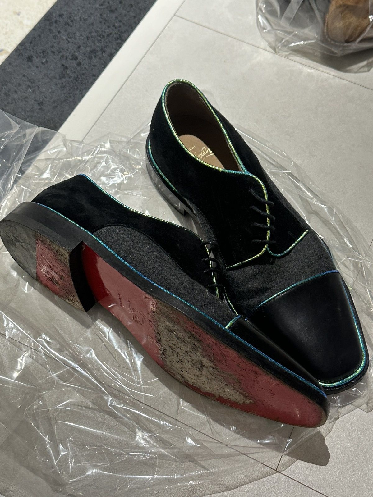 Christian Louboutin Christian Louboutin Limited Edition Reflective Green Oxford Size US 8 / EU 41 - 6 Thumbnail