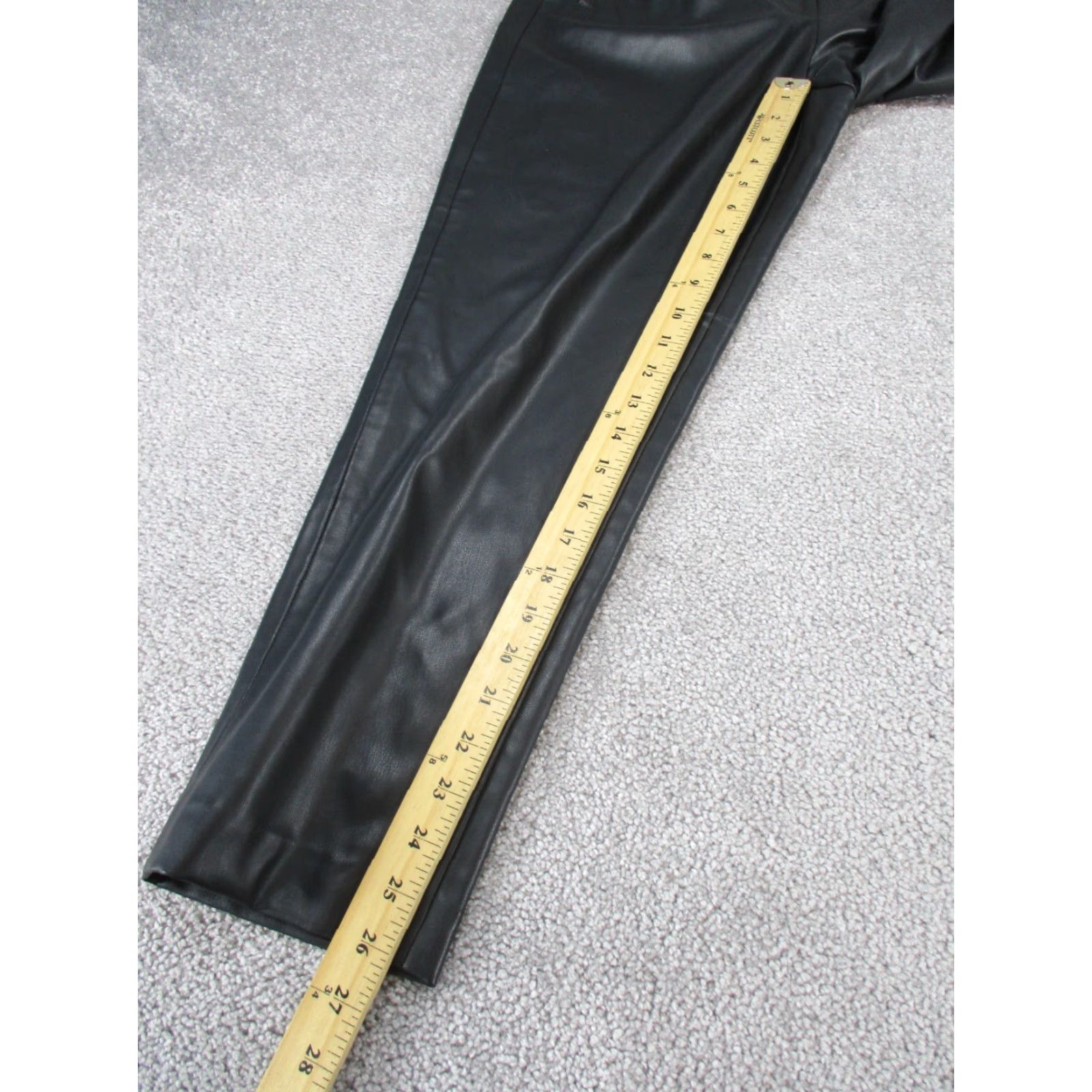 Zara Zara Pants Adult Large Black Faux Leather Tapered Dress Pants Womens Size 36" / US 14 / IT 50 - 5 Thumbnail