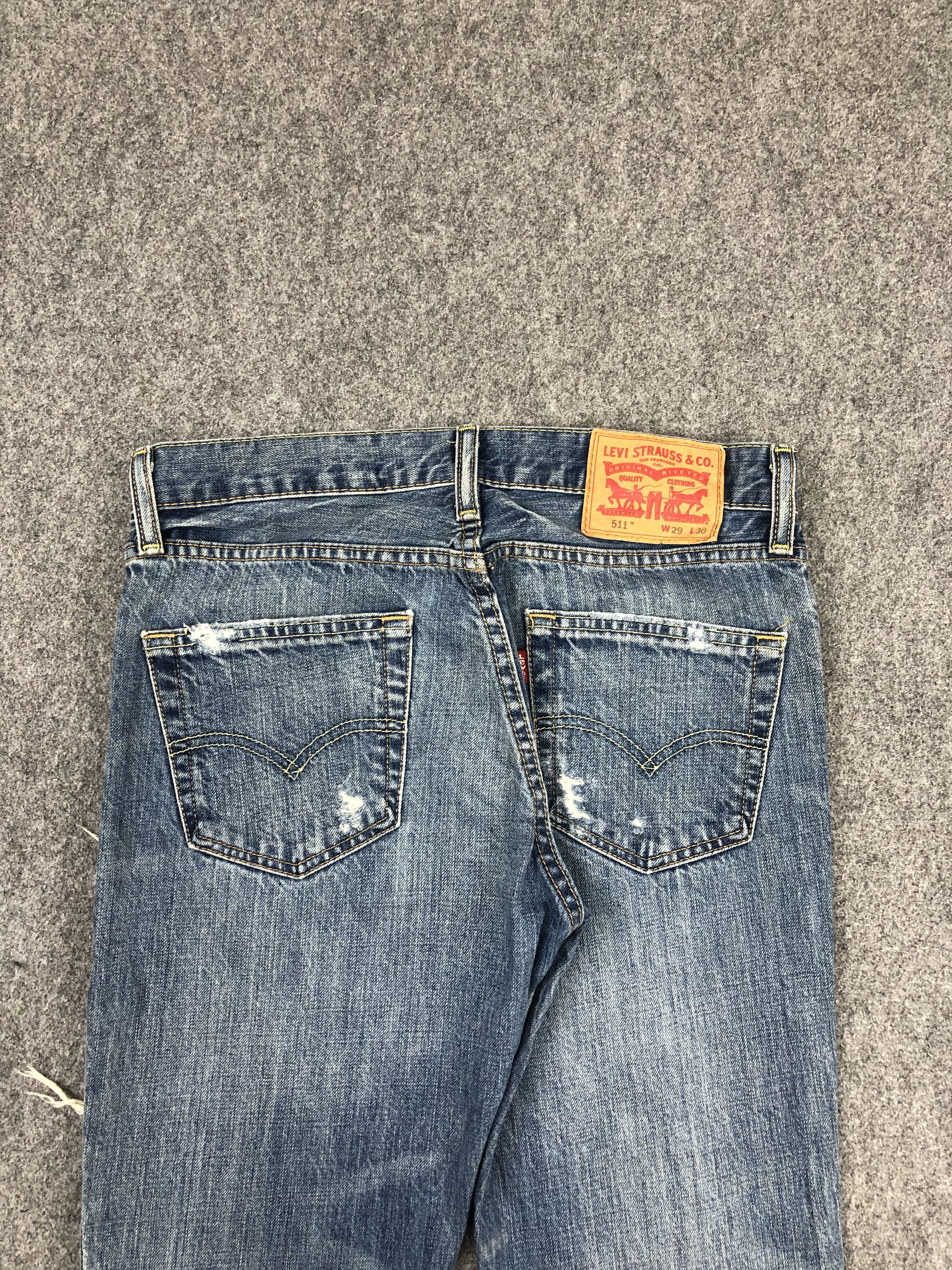 Levi's Distressed Vintage Levis 511 Faded Blue Jeans DPP0247 Size US 30 / EU 46 - 4 Thumbnail