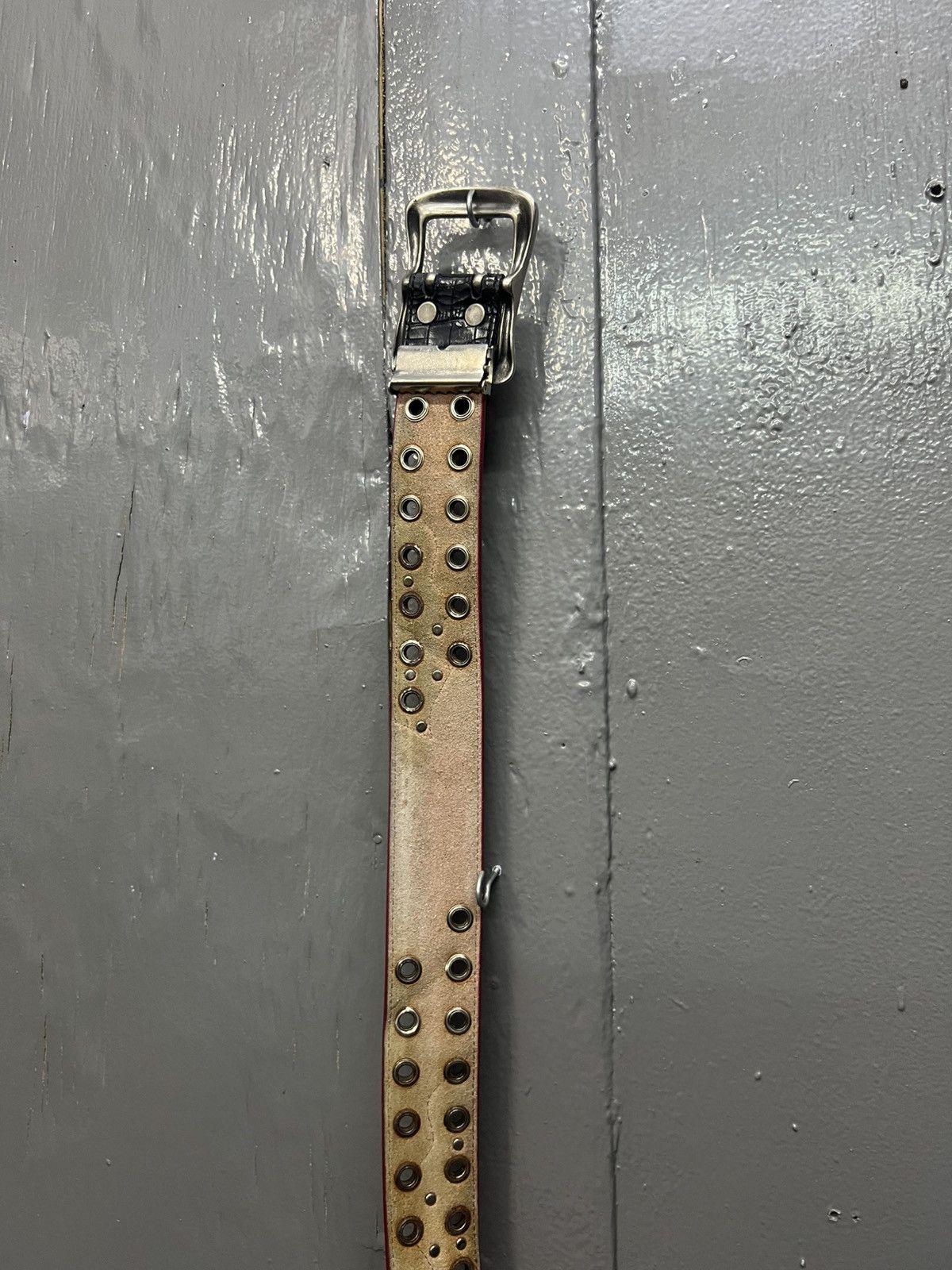 Leather Vintage Leather Belt Length 38.5" Size ONE SIZE - 5 Thumbnail