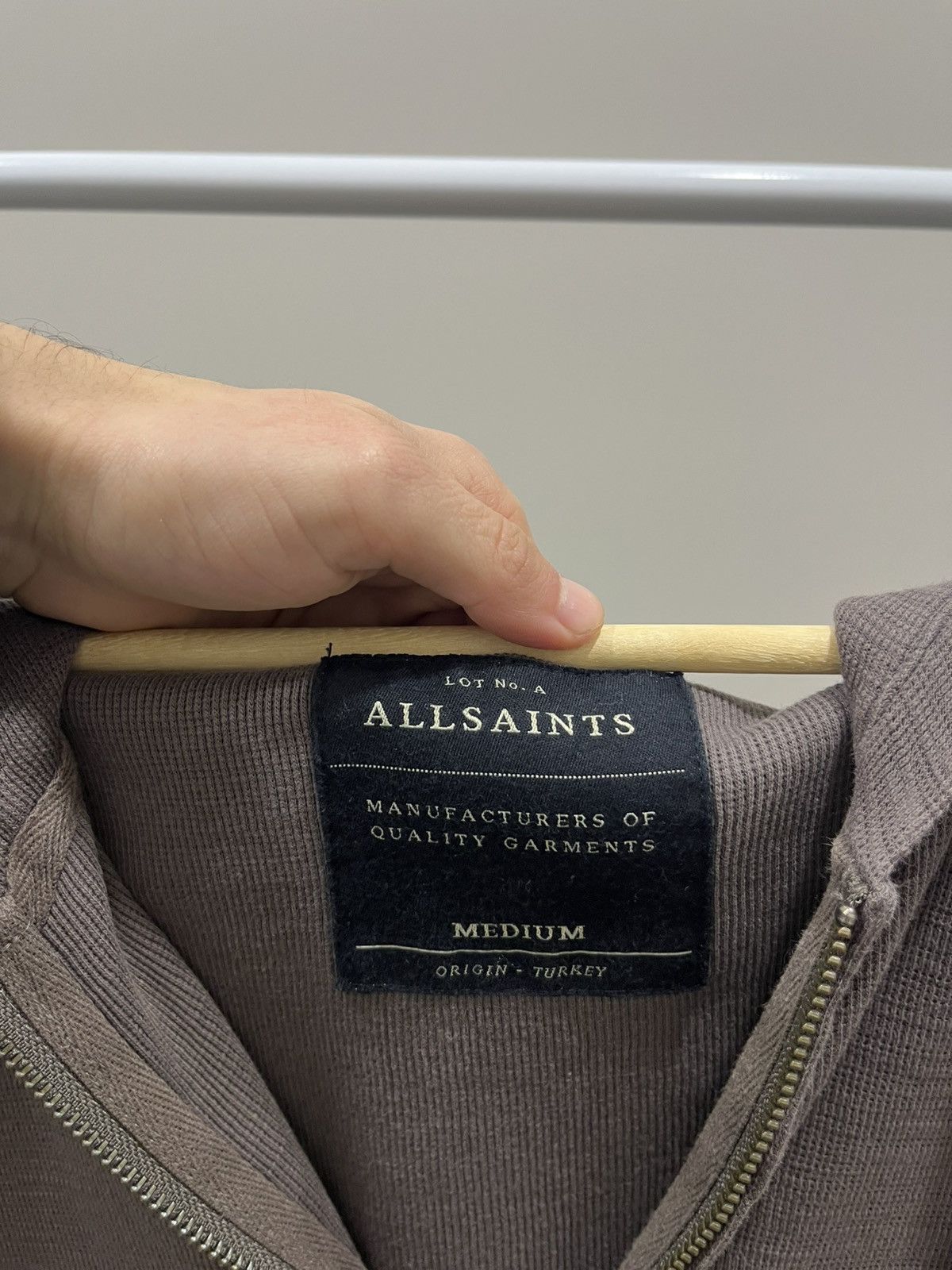 Allsaints Vintage Allsaints Zip Hoodie M Brown Size US M / EU 48-50 / 2 - 6 Thumbnail
