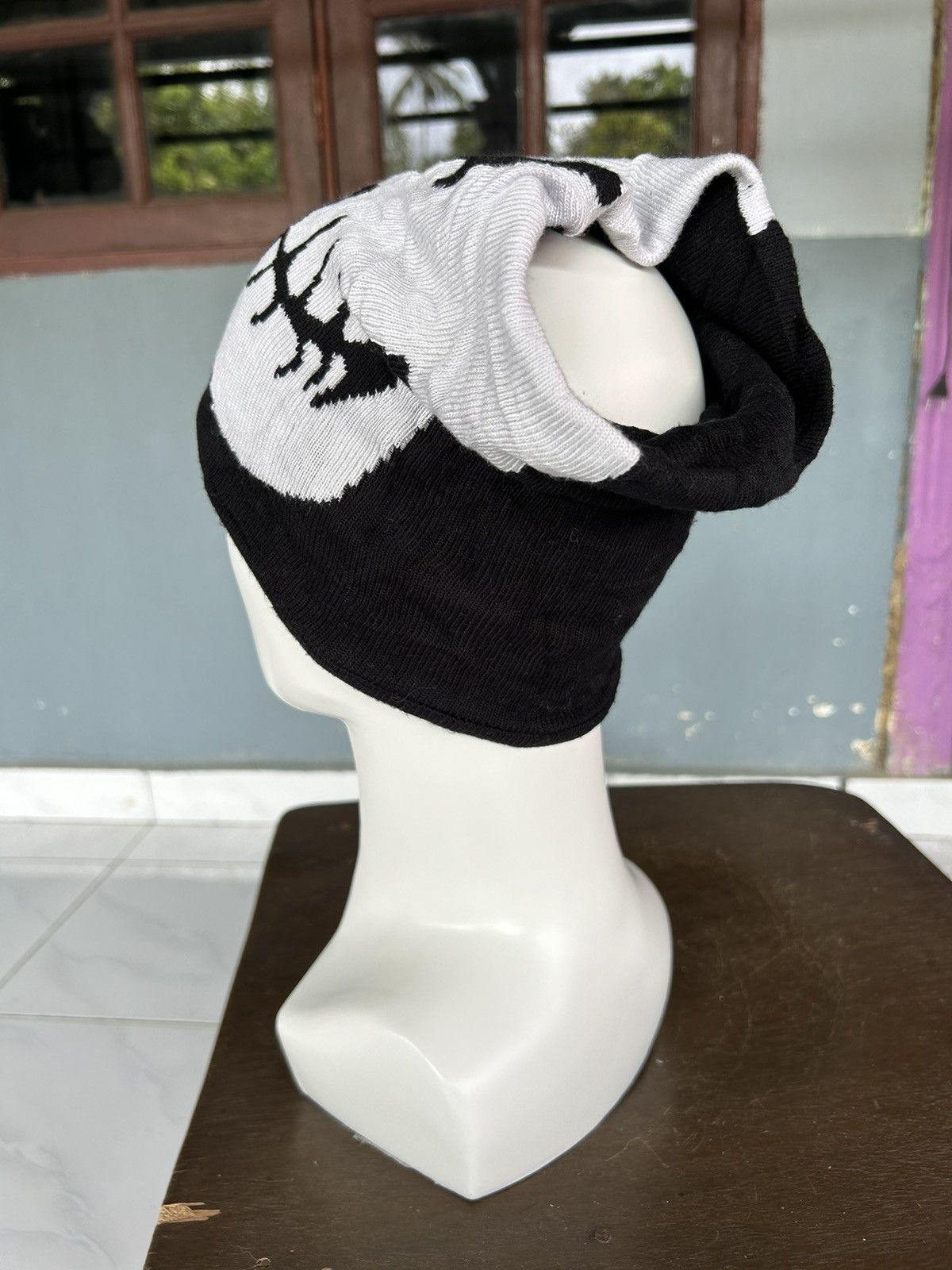 Japanese Brand × Kapital × Vintage Skull Masked Neck Cover Reversible Japanese Style Beanie ☠️☠️🎌 Size ONE SIZE - 6 Thumbnail