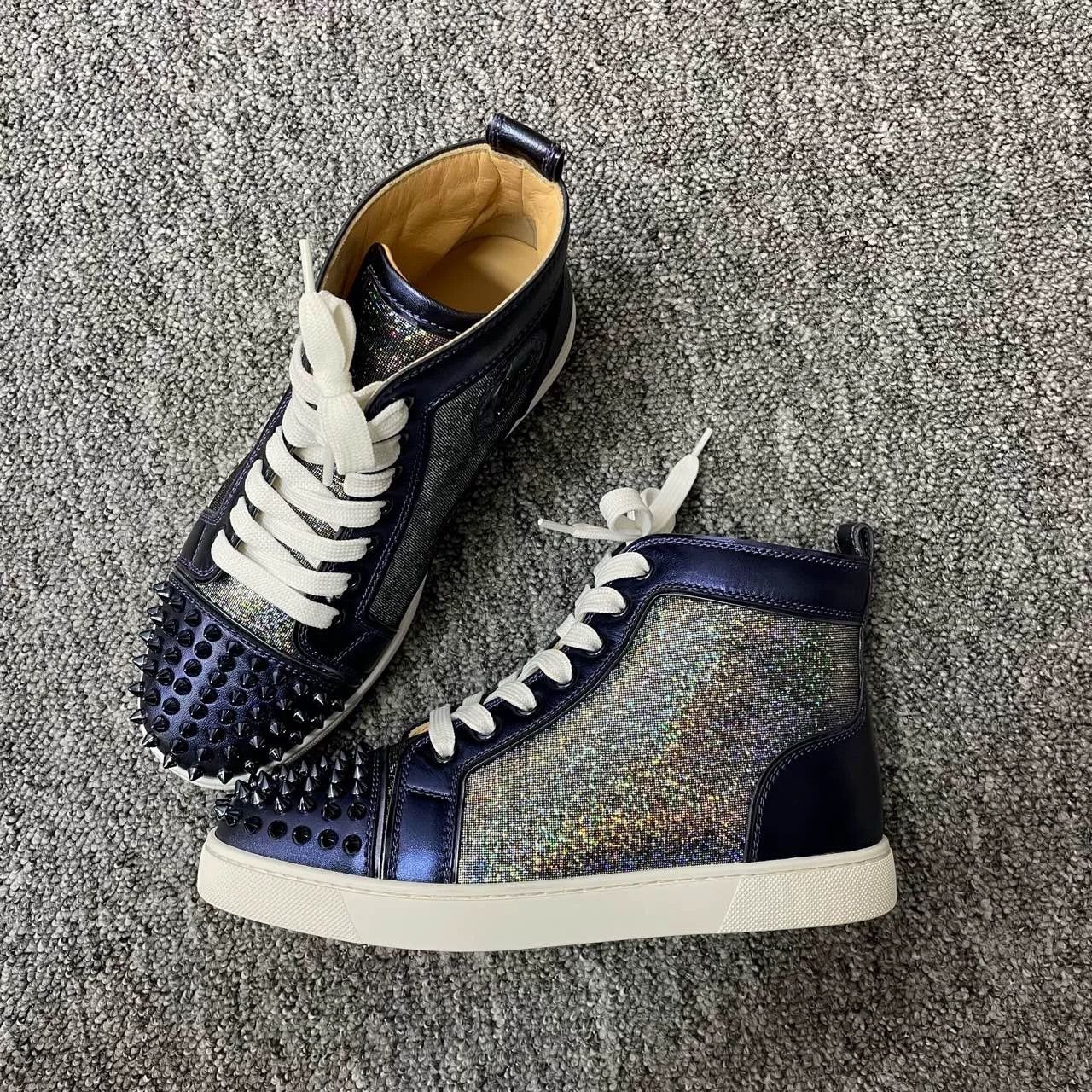 Christian Louboutin Christian Louboutin High-Top Red Sole Shoes Size US 6.5 / IT 36.5 - 1 Thumbnail
