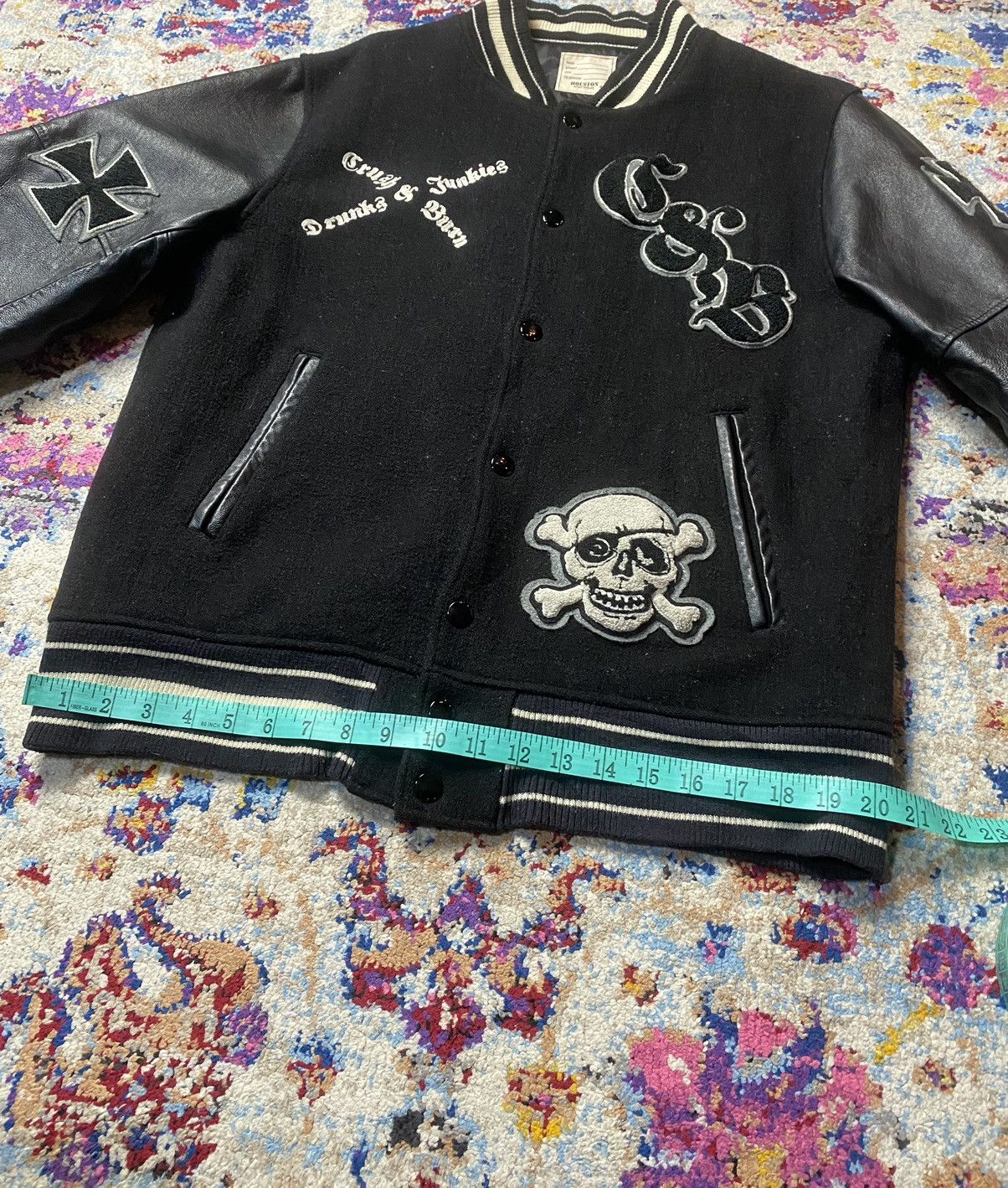 Japanese Brand Vintage 90s Crush & Burn Full Grain Leather Bomber Jackets Size US L / EU 52-54 / 3 - 14 Thumbnail