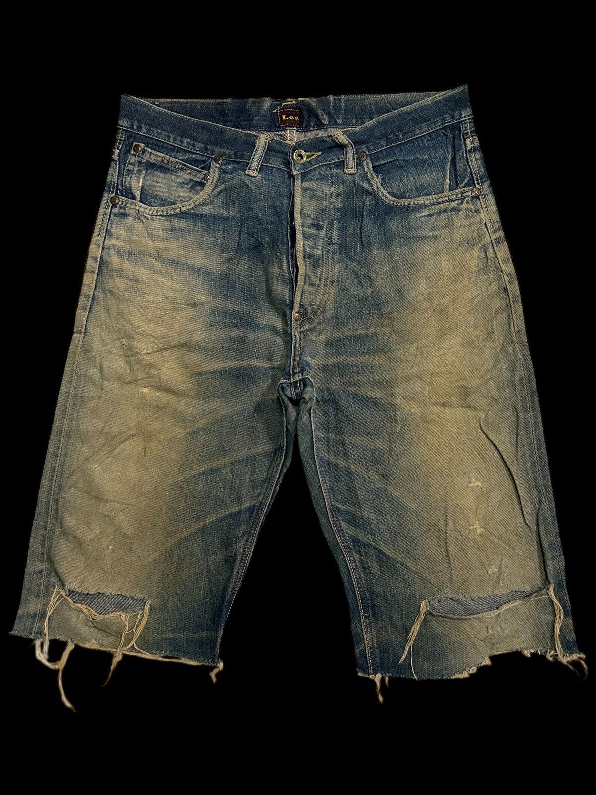 Japanese Brand × Kapital × Vintage Vintage Lee Cowboy Selvedge Distressed Short Denim Jeans Size US 32 / EU 48 - 1 Thumbnail