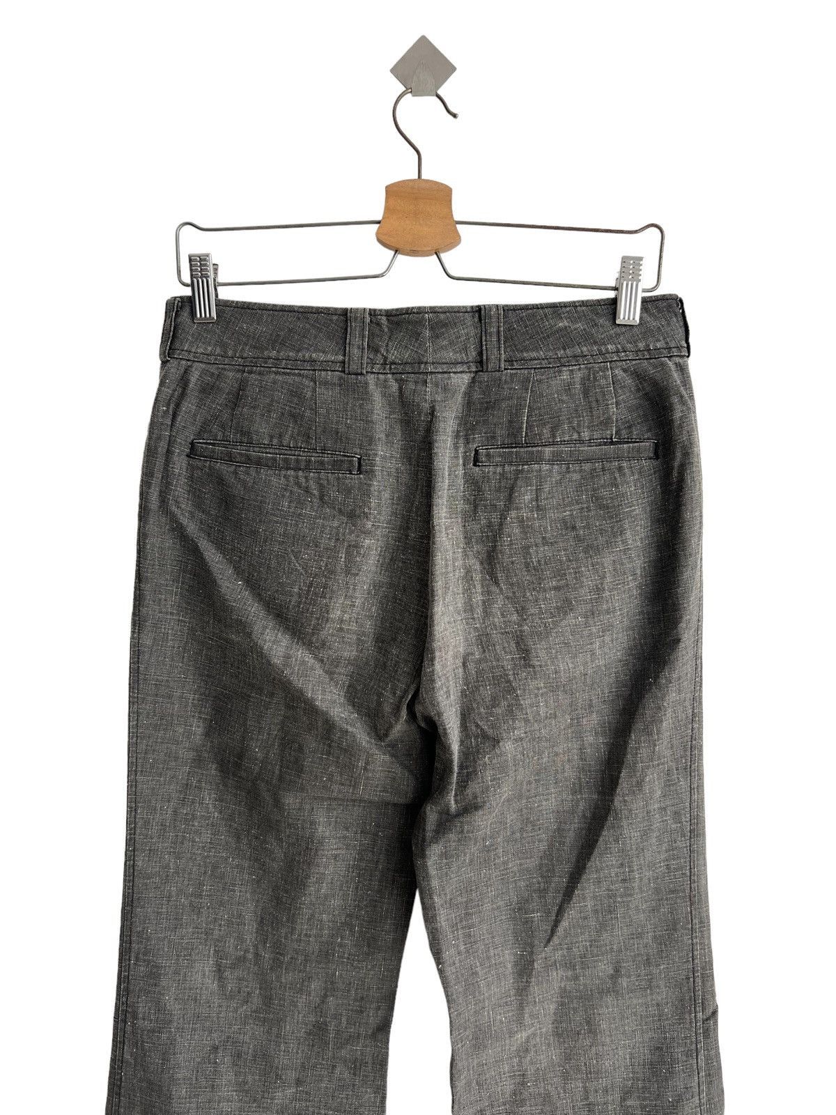 Tornado Mart 1990s Tornado Mart 🇯🇵 Super Flare Low Rise Hem Linen Pants Size US 30 / EU 46 - 9 Thumbnail
