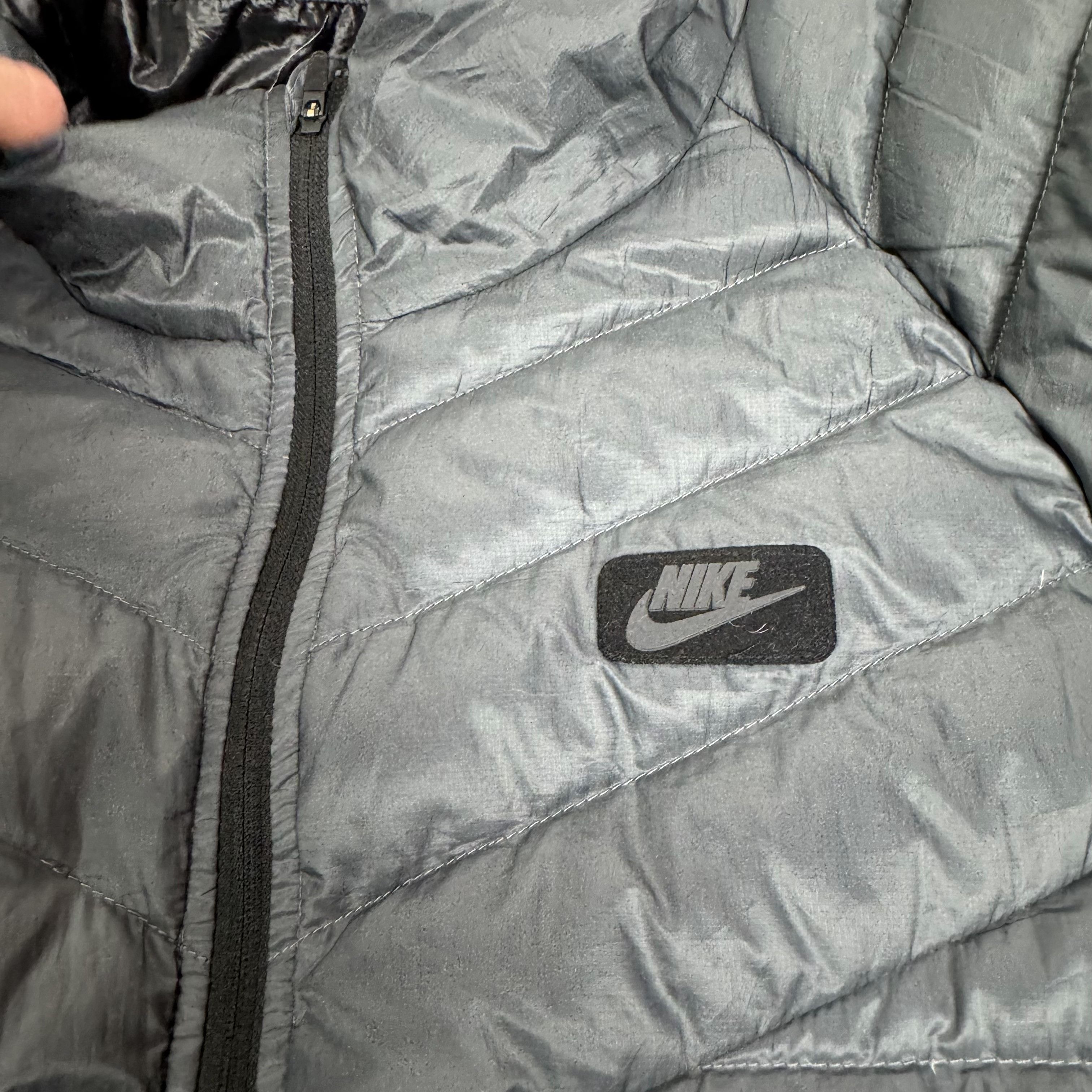Nike Nike Men's Gray Swoosh Long Sleeve Full Zip Puffer Jacket S Size US S / EU 44-46 / 1 - 4 Thumbnail