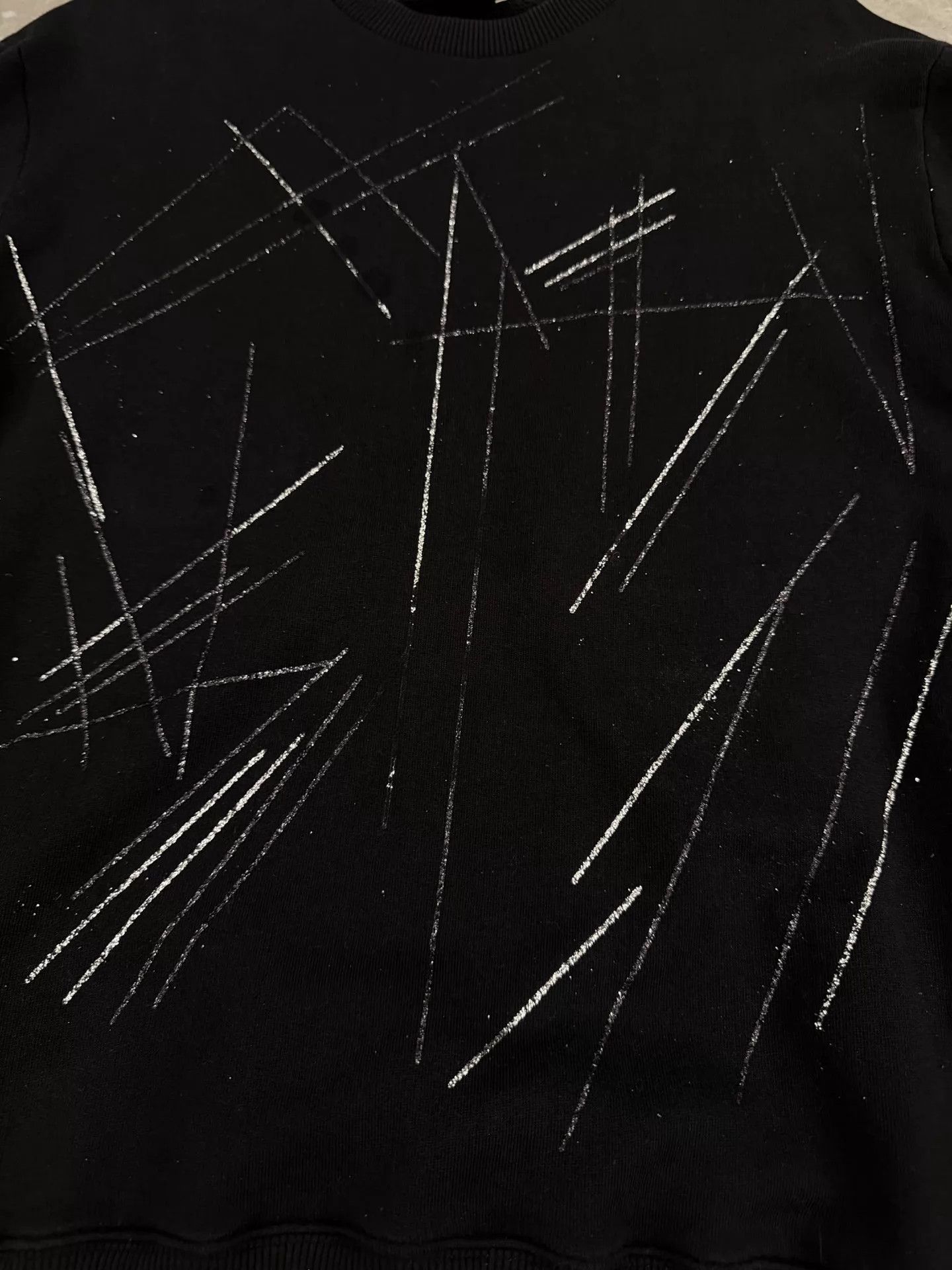 Saint Laurent Paris SLP Black Crewneck Sweatshirt - Bright Pink Firework Print S Size US S / EU 44-46 / 1 - 4 Thumbnail