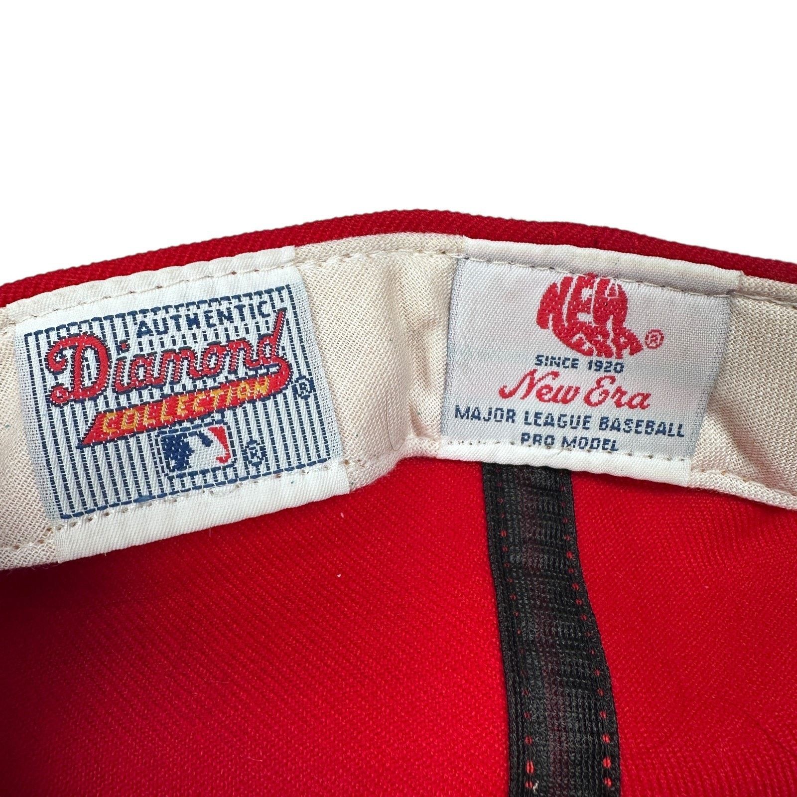 New Era Vintage New Era Philadelphia Phillies Fitted Hat 7 1/8 Red Size ONE SIZE - 9 Thumbnail