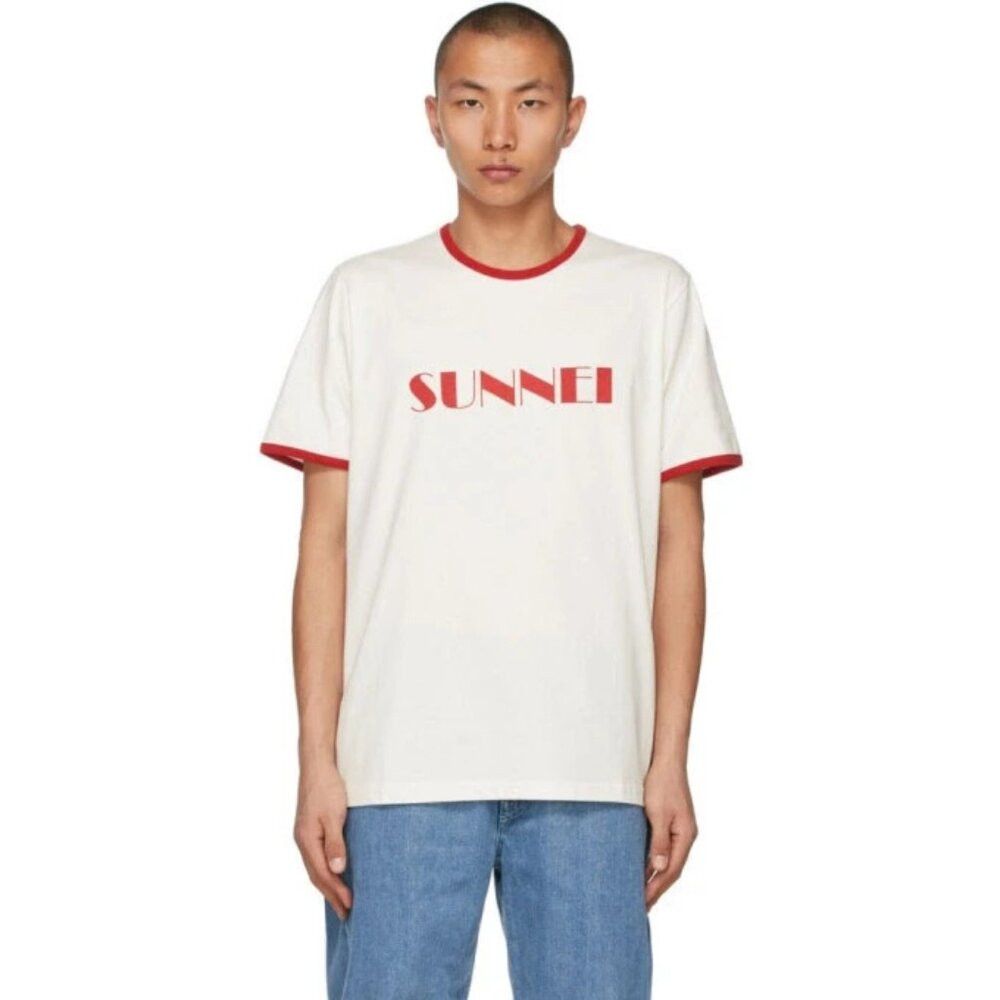 Sunnei Sunnei Logo T-Shirt Size S Mens White Red $175 Size US S / EU 44-46 / 1 - 1 Thumbnail