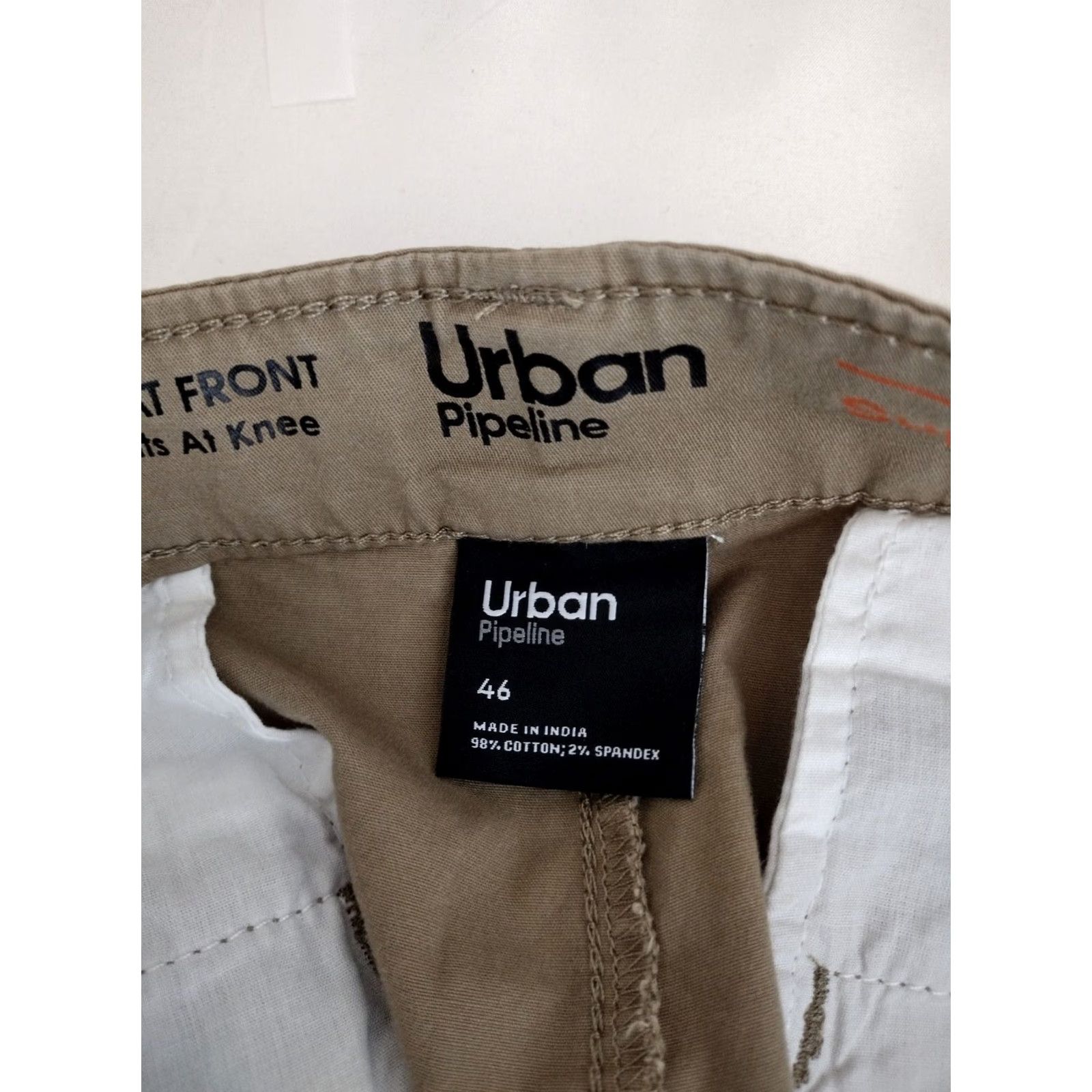 Vintage VINTAGE Urban Pipeline Flat Front Super Men Flex Hits At Knee Shorts Khaki 46 Size US 30 / EU 46 - 7 Thumbnail