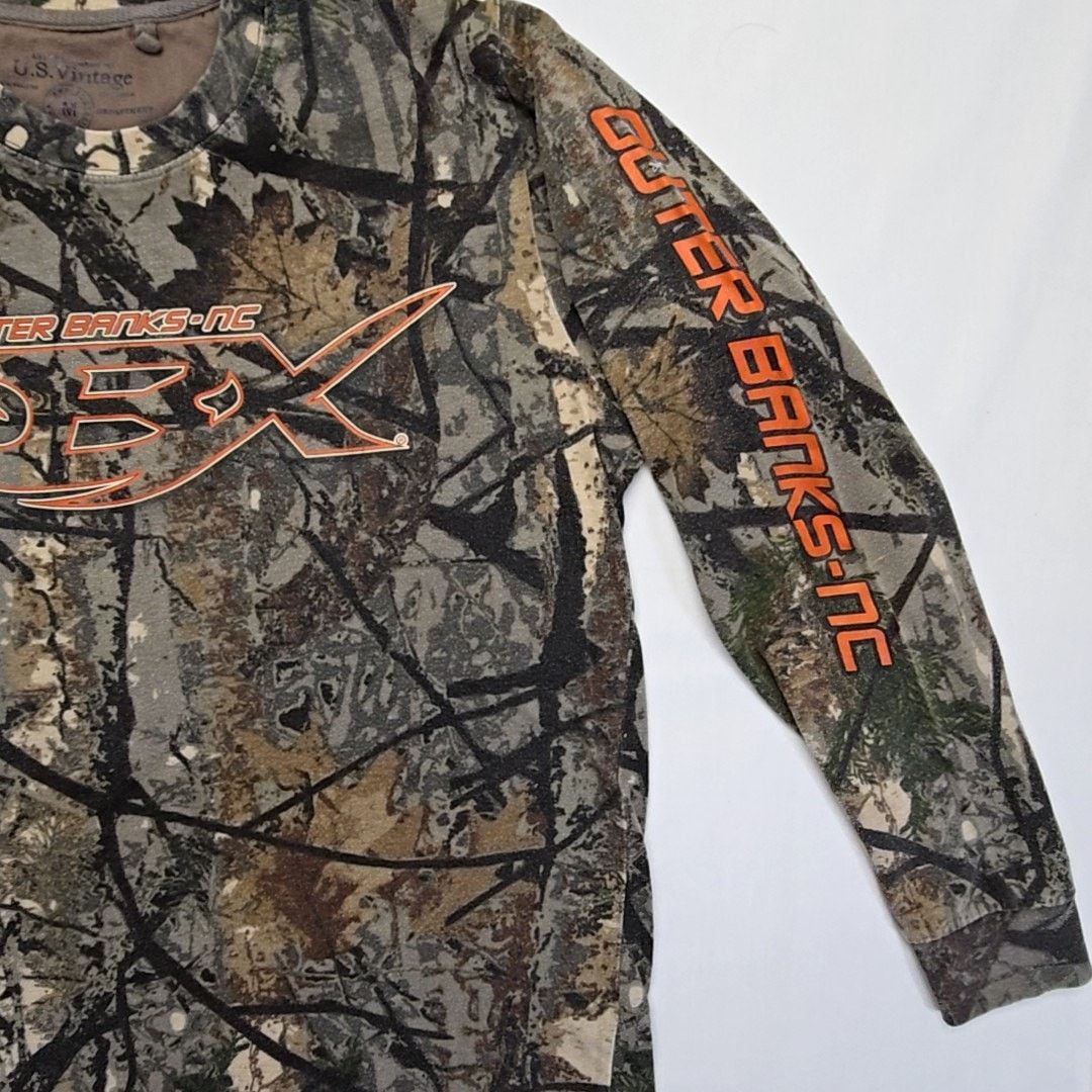 Other Y2K Camo Long Sleeve Shirt Outer Banks North Carolina Tee M Size US M / EU 48-50 / 2 - 2 Thumbnail