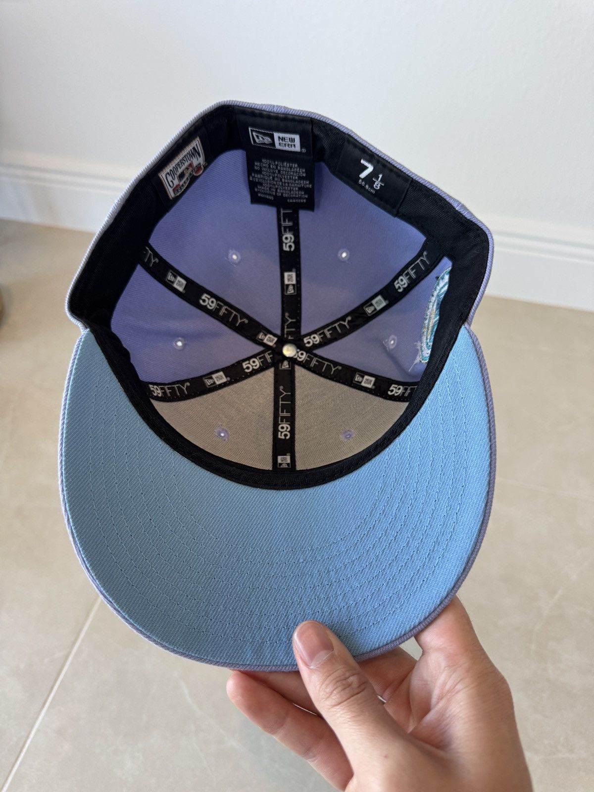 New Era LA Anaheim Angels Lavender Fitted Size ONE SIZE - 5 Thumbnail