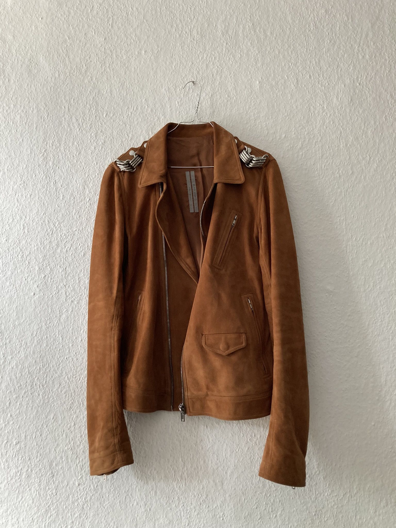 Rick Owens F/W 19 "LARRY" Chain Suede Leather Rotterdam Jacket Size US M / EU 48-50 / 2 - 2 Thumbnail