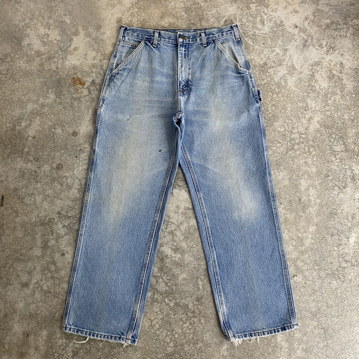 Carhartt Vintage Carhartt Faded Blue Carpenter Work Denim Jeans Size US 32 / EU 48 - 3 Thumbnail