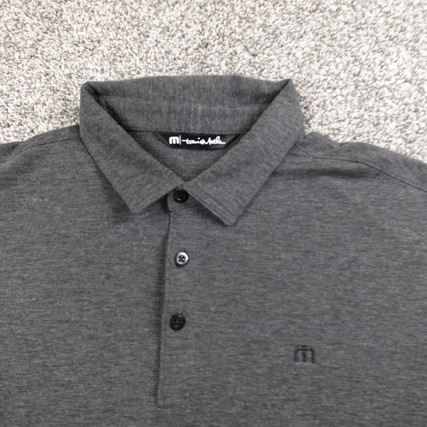 TravisMathew Travis Mathew Polo Shirt Mens L Gray Pima Greenbrier Golf Performance Preppy Size US L / EU 52-54 / 3 - 3 Thumbnail