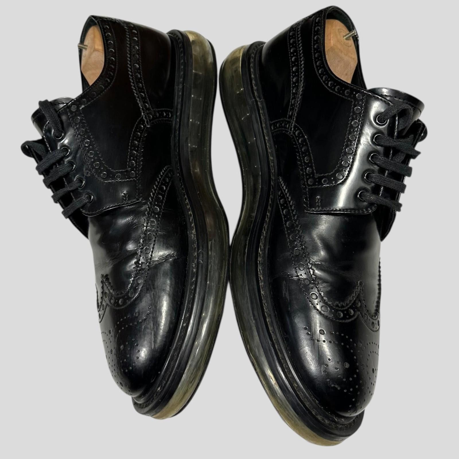 Prada Prada Air Levitate Brogues Black Leather Derby Shoes - UK9 Size US 10 / EU 43 - 7 Thumbnail