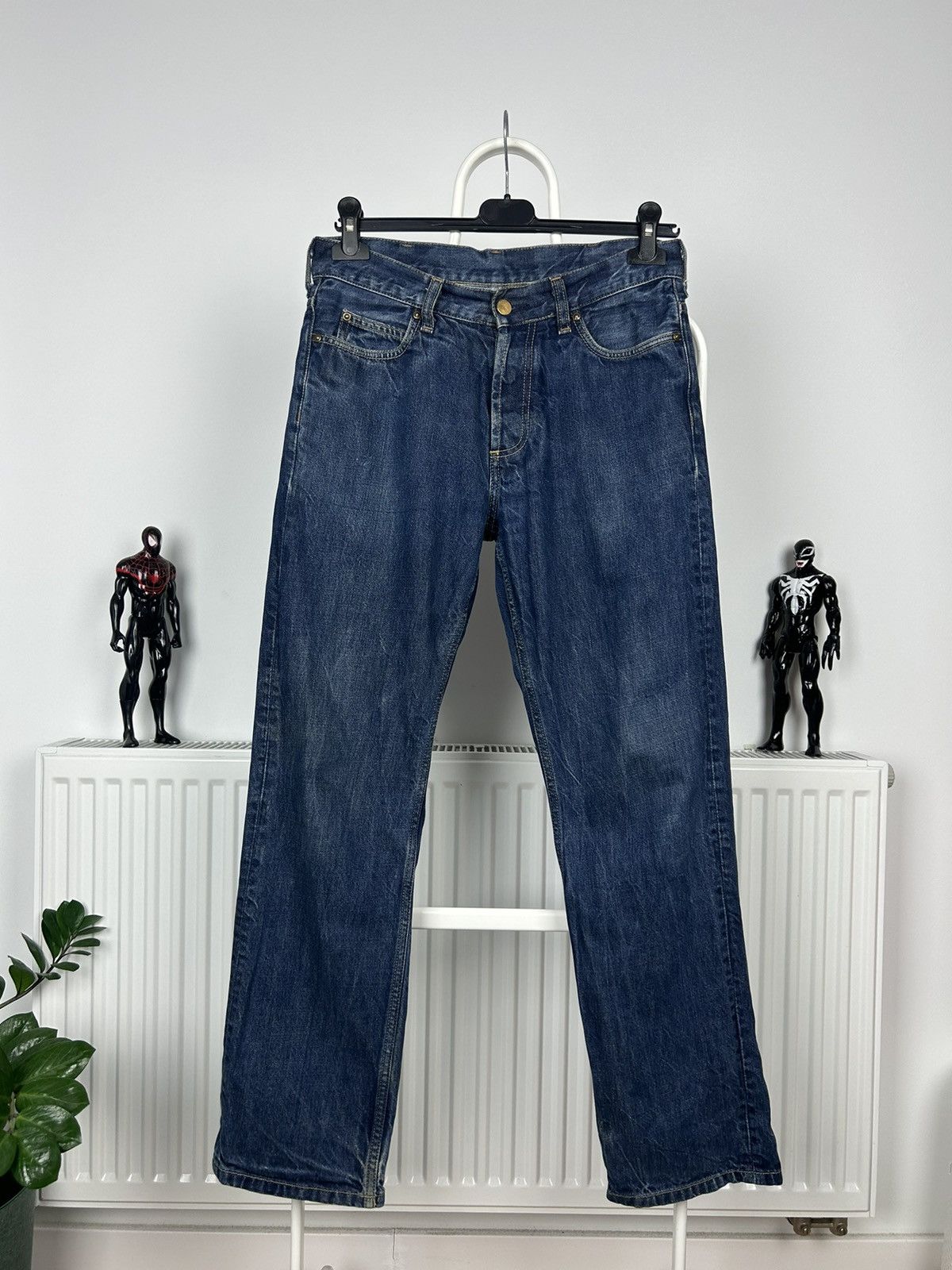 Carhartt × Jean × Vintage Carhartt Texas Pant Blue Denim Jeans Size US 29 - 6 Thumbnail