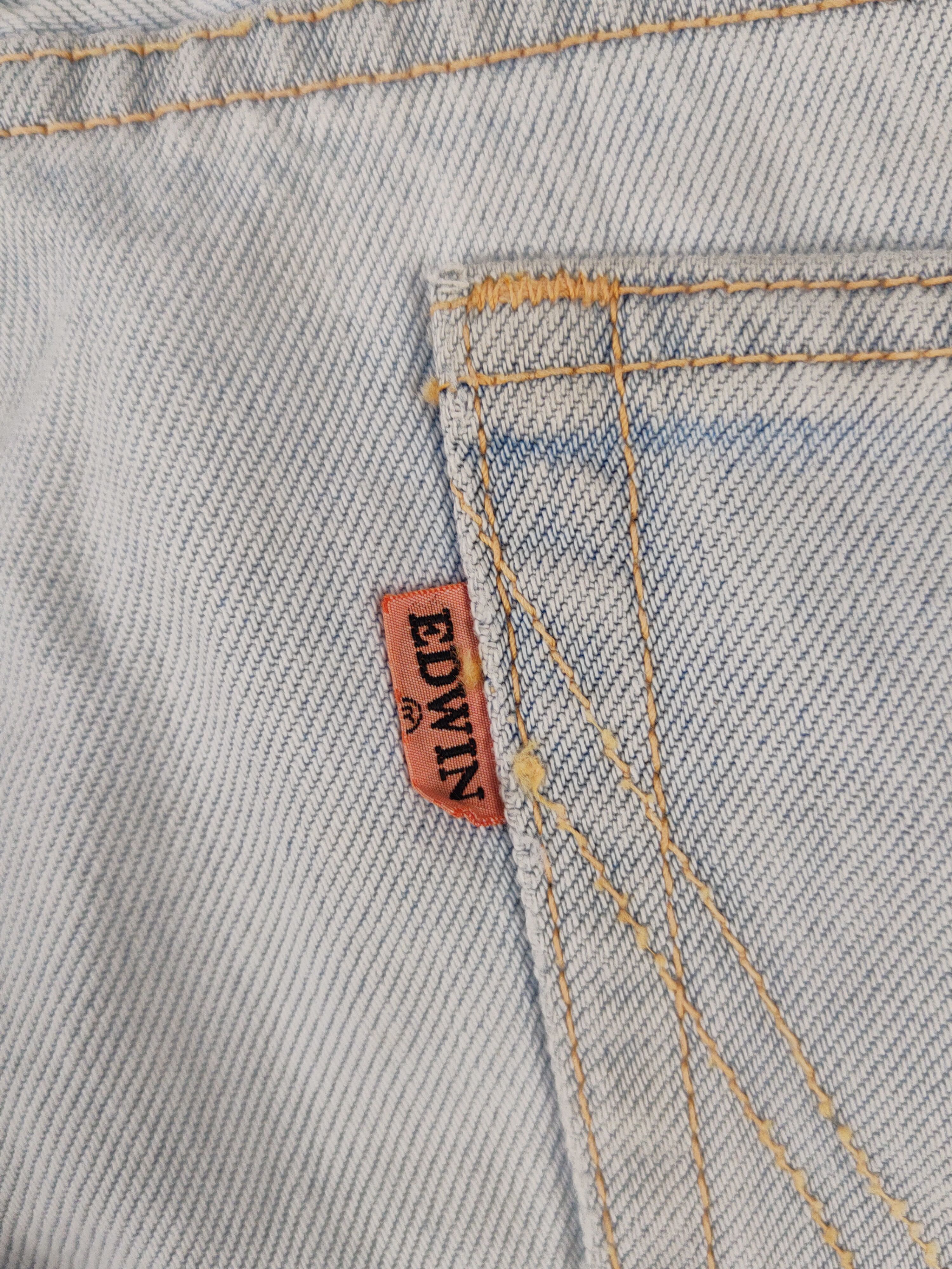 Edwin Edwin Light Blue Distressed Ripped denim Jeans #W1696 Size US 33 - 10 Thumbnail