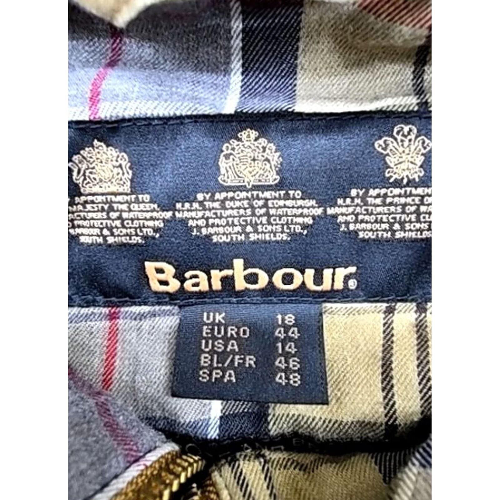 Barbour Barbour Women’s Olive Waxed Cotton Tailored Jacket Size 16 Size XXL / US 16-18 / IT 52-54 - 3 Thumbnail