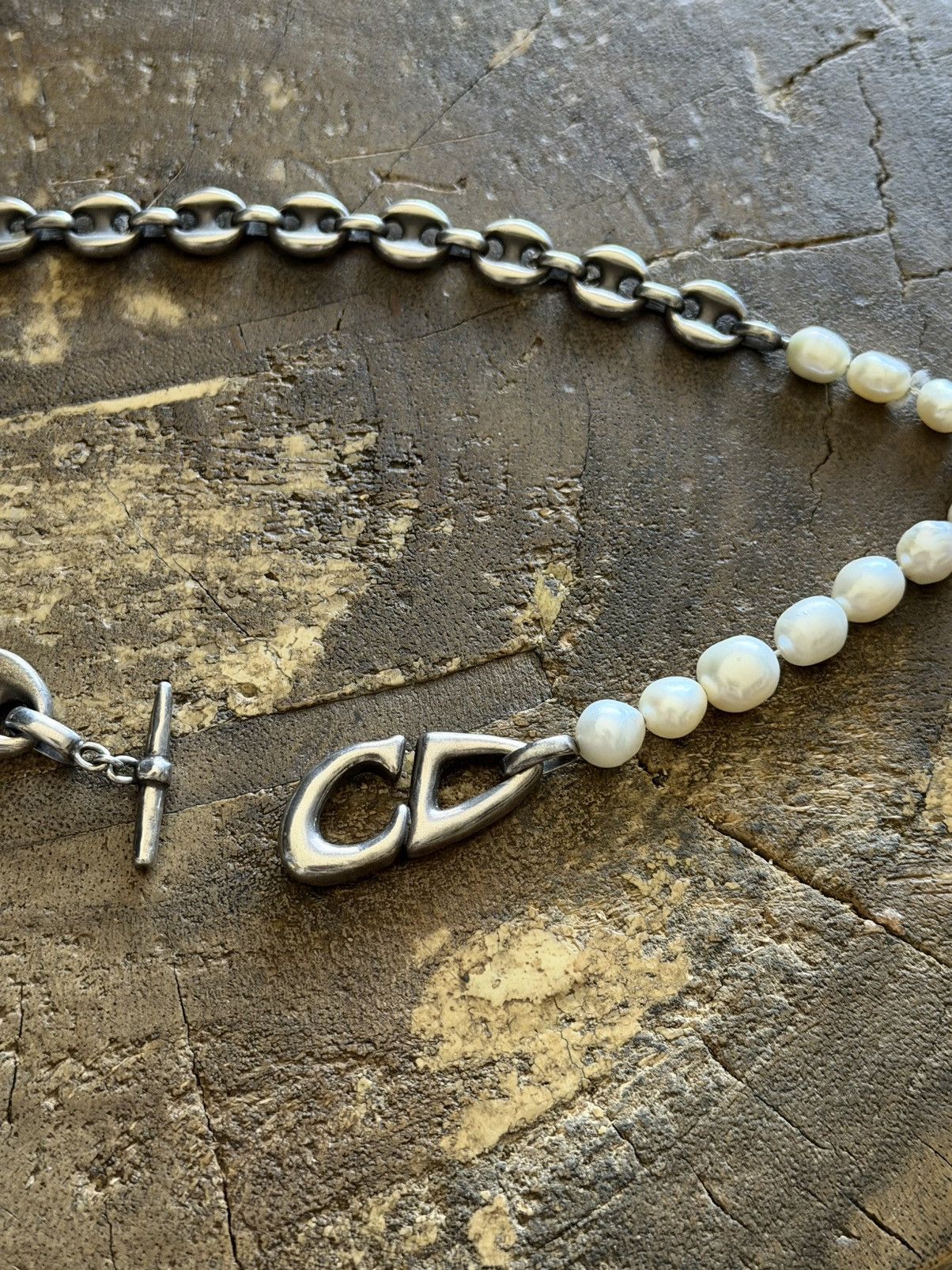 Dior Dior Pearl and Anchor Link Choker Necklace Size ONE SIZE - 2 Thumbnail
