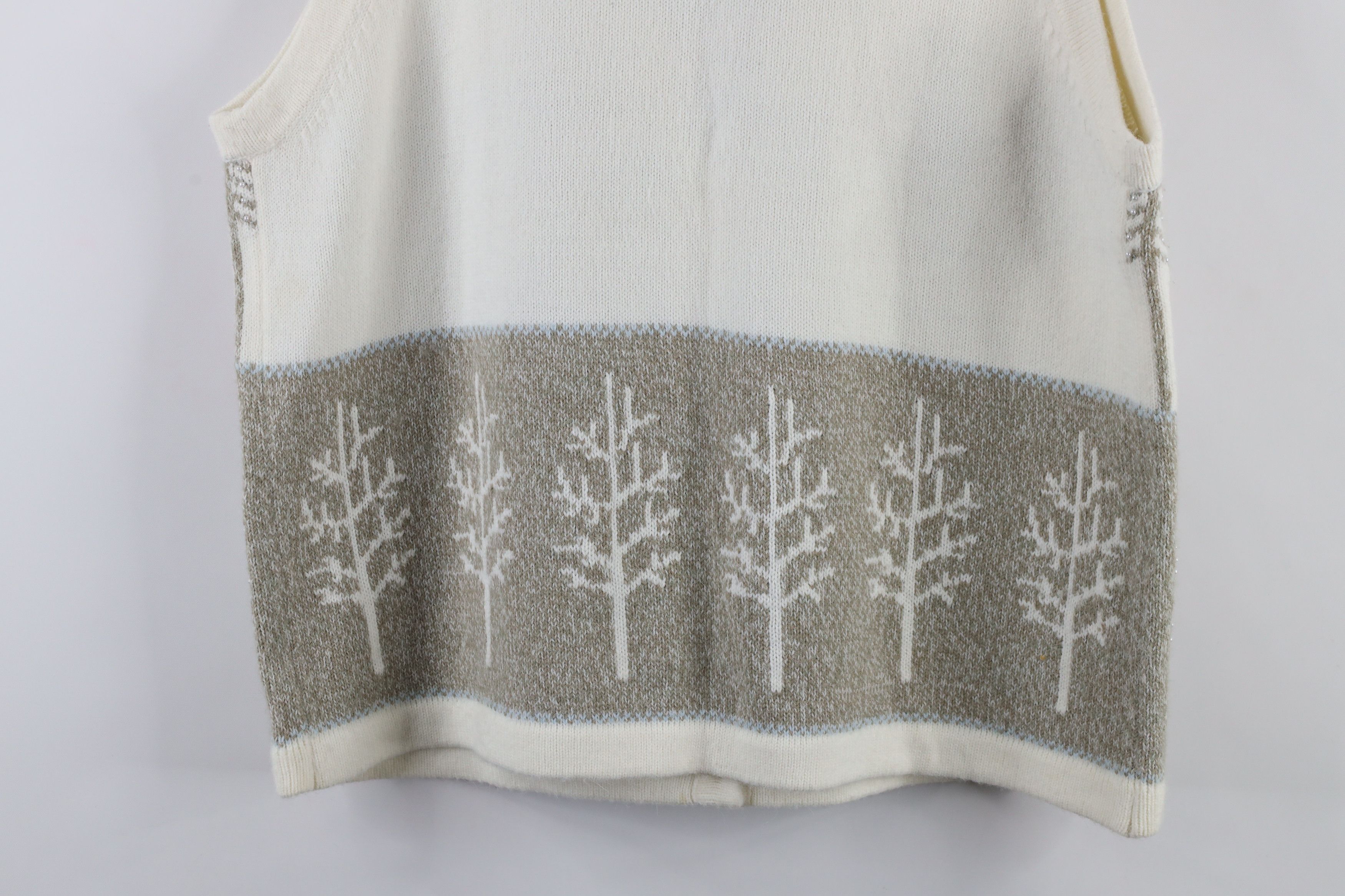 Vintage Vintage 90s Streetwear Print Christmas Tree Sweater Vest Size M / US 6-8 / IT 42-44 - 13 Thumbnail