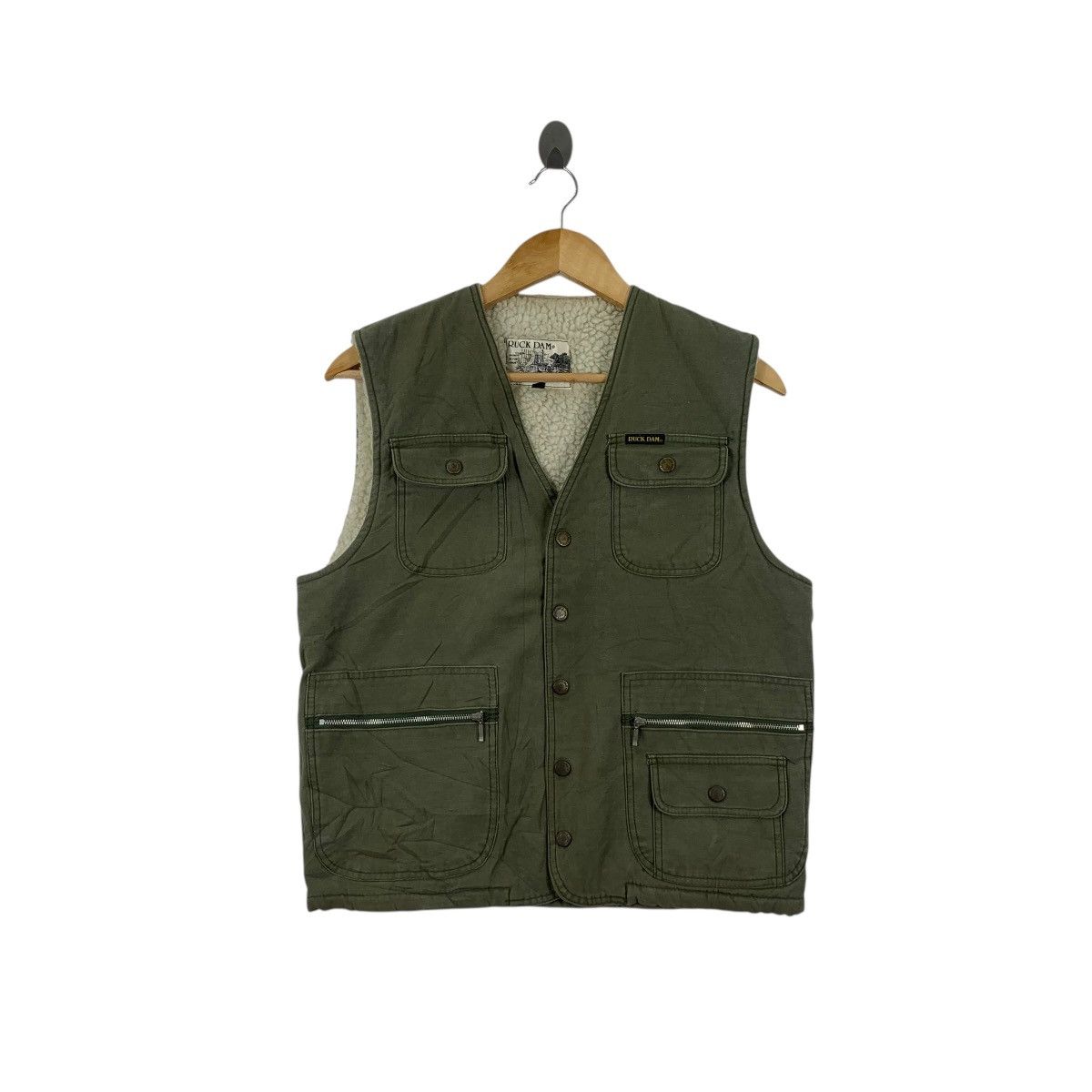 Vintage Vintage RUCK DAM Shearling Technical Outdoor Vest Jacket Size US M / EU 48-50 / 2 - 1 Thumbnail