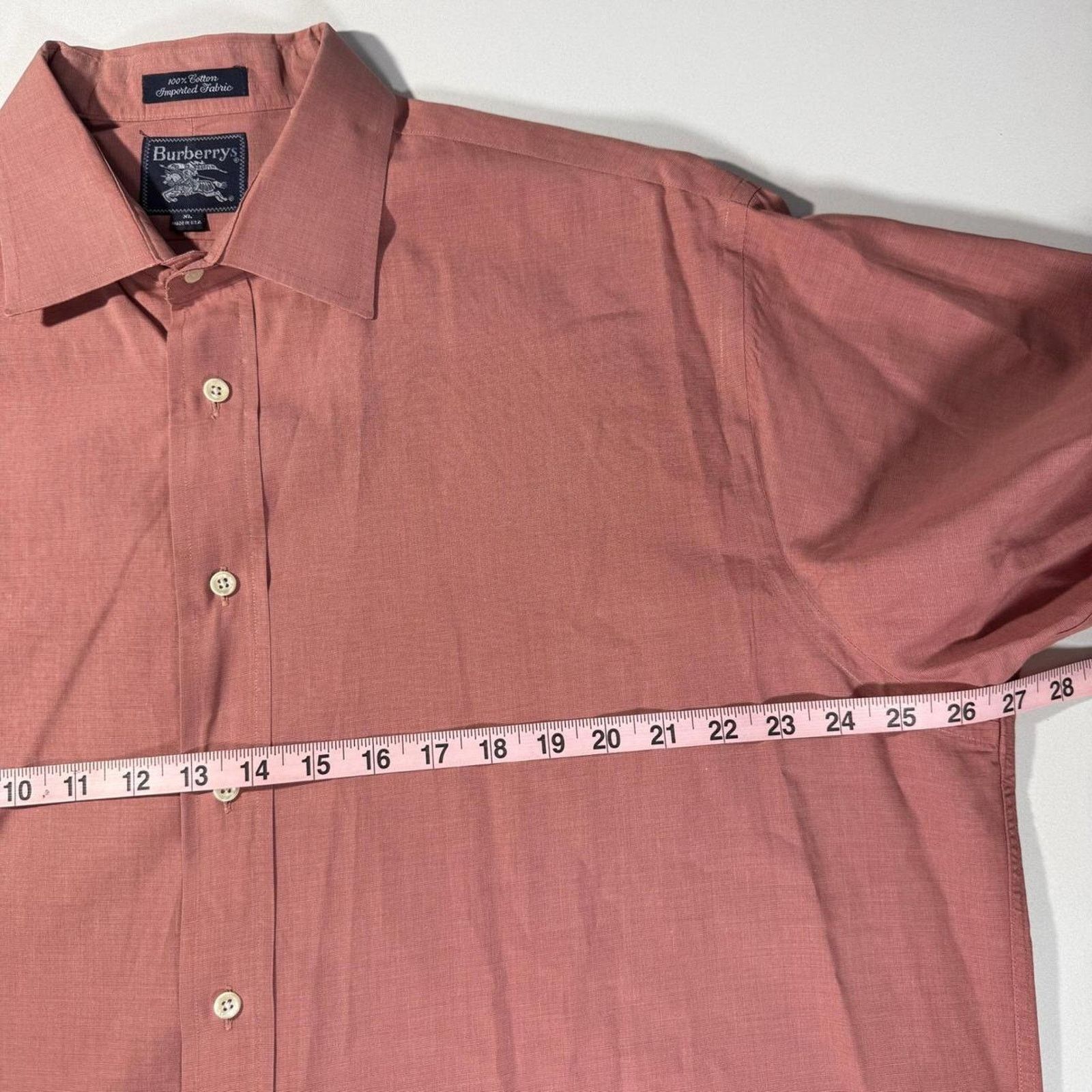 Burberry Vintage Burberrys London Mens XL Salmon Heritage Made in USA Size US XL / EU 56 / 4 - 8 Thumbnail