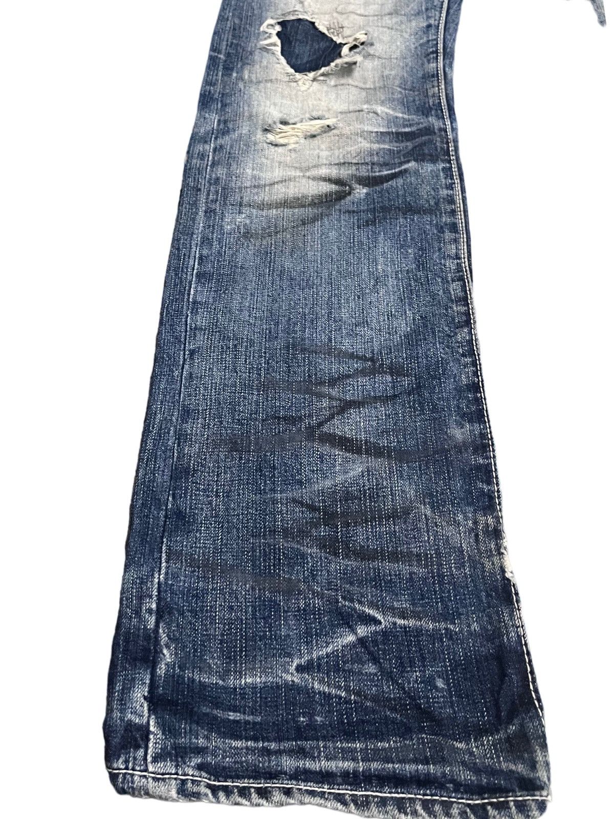 Japanese Brand × Vintage Vintage THRASHED Japanese Brand Distress Patches Style Jeans Size US 30 / EU 46 - 4 Thumbnail