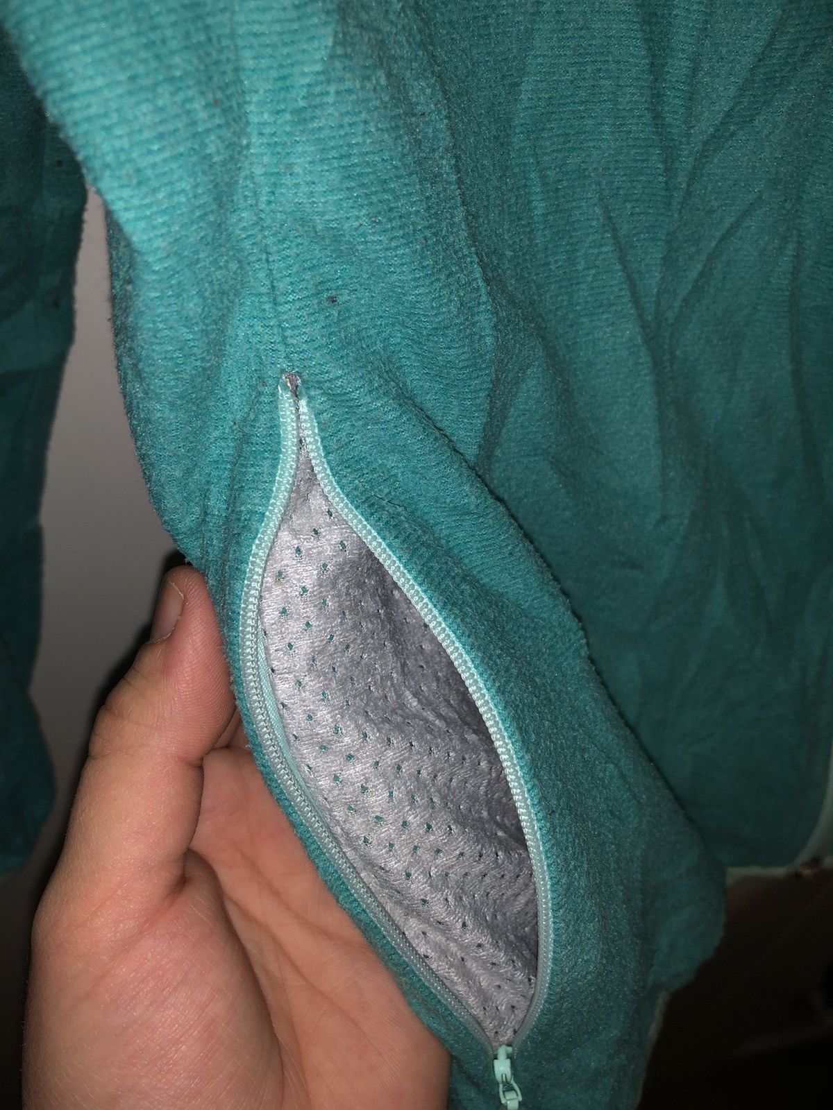The North Face × Vintage Vintage Teal The North Face Fleece Hooded Jacket Size M / US 6-8 / IT 42-44 - 6 Thumbnail