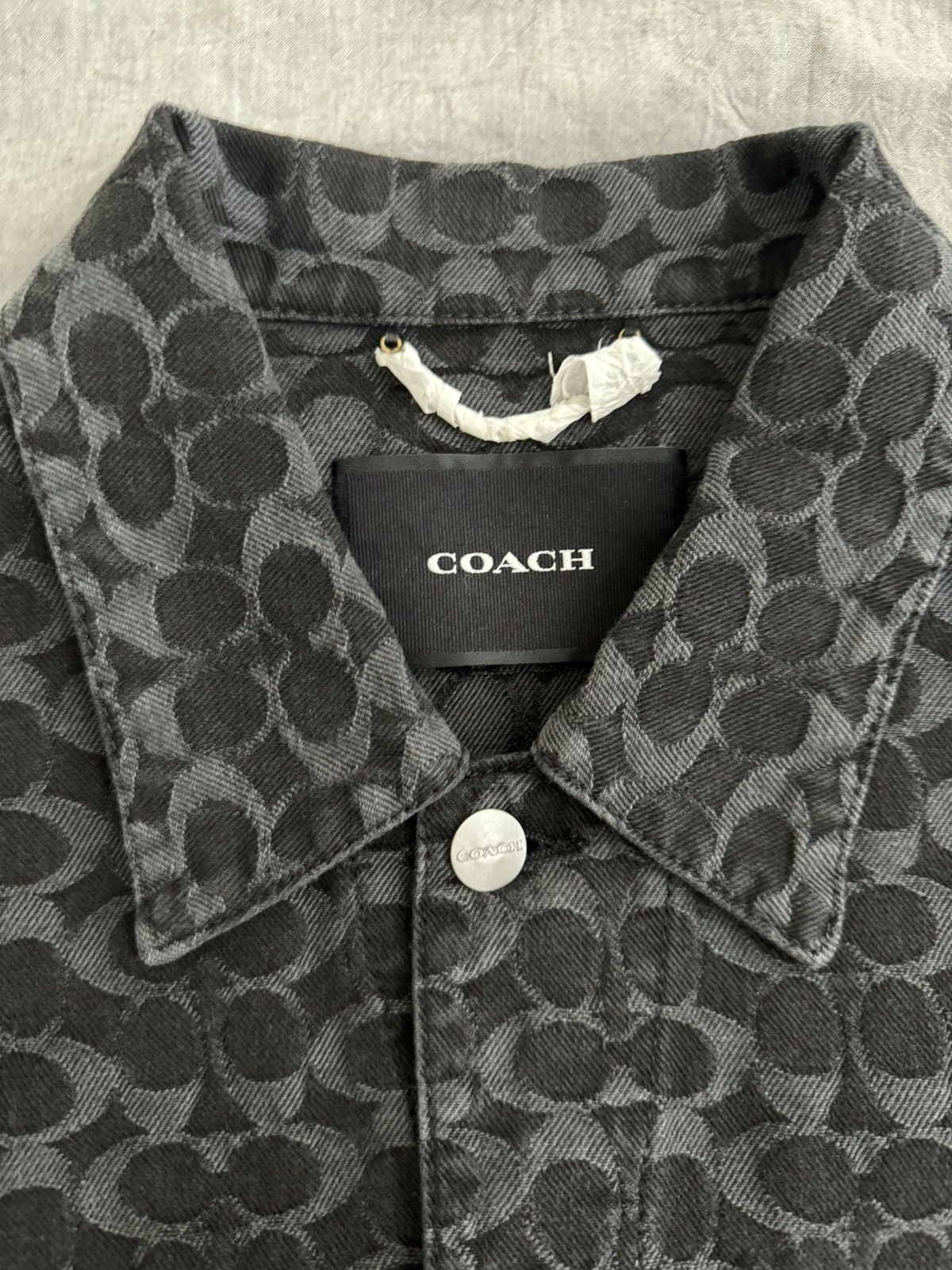 Coach Signature Jacquard Denim Jacket Women Size Large Size L / US 10 / IT 46 - 4 Thumbnail