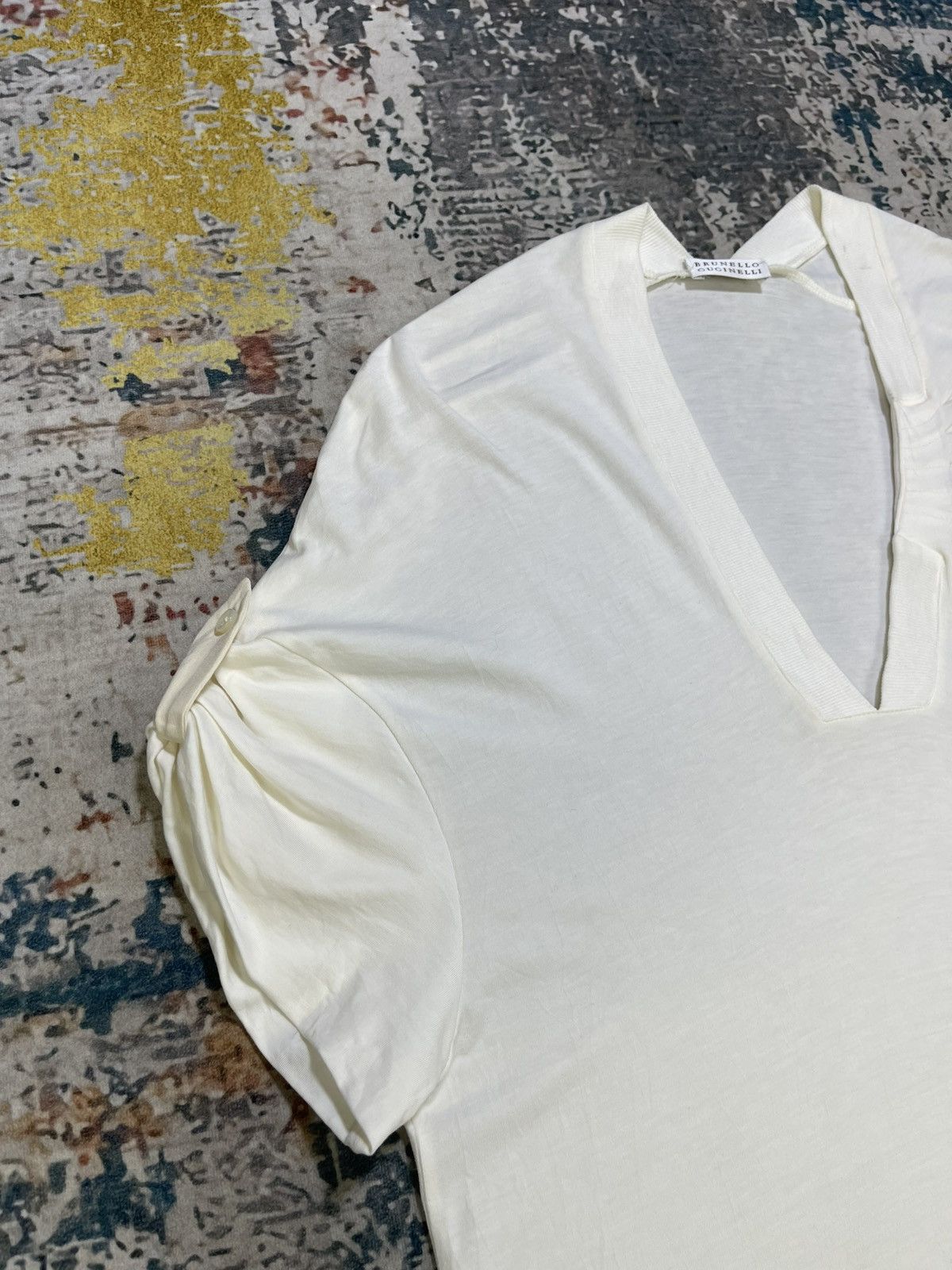Brunello Cucinelli Brunello Cucinelli White Ruched Drawstring Mini Dress Size M / US 6-8 / IT 42-44 - 5 Thumbnail