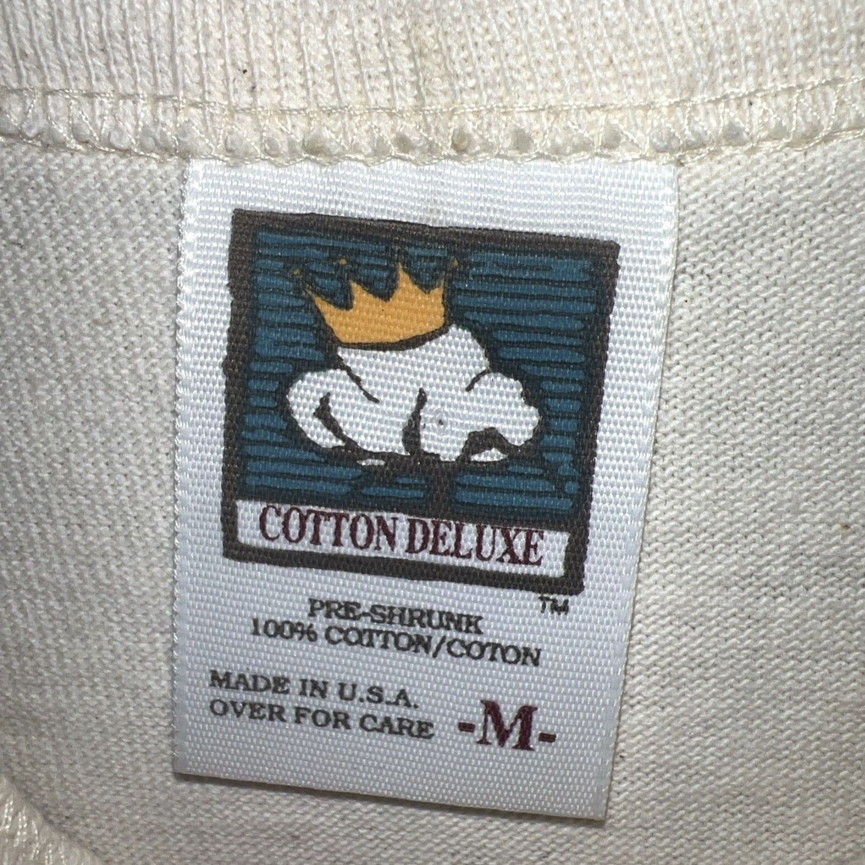 Vintage VTG SINGLE STITCH Cotton Delux Henley Tee SAN DIEGO CALIFORNIA Mens M USA Size US M / EU 48-50 / 2 - 4 Thumbnail