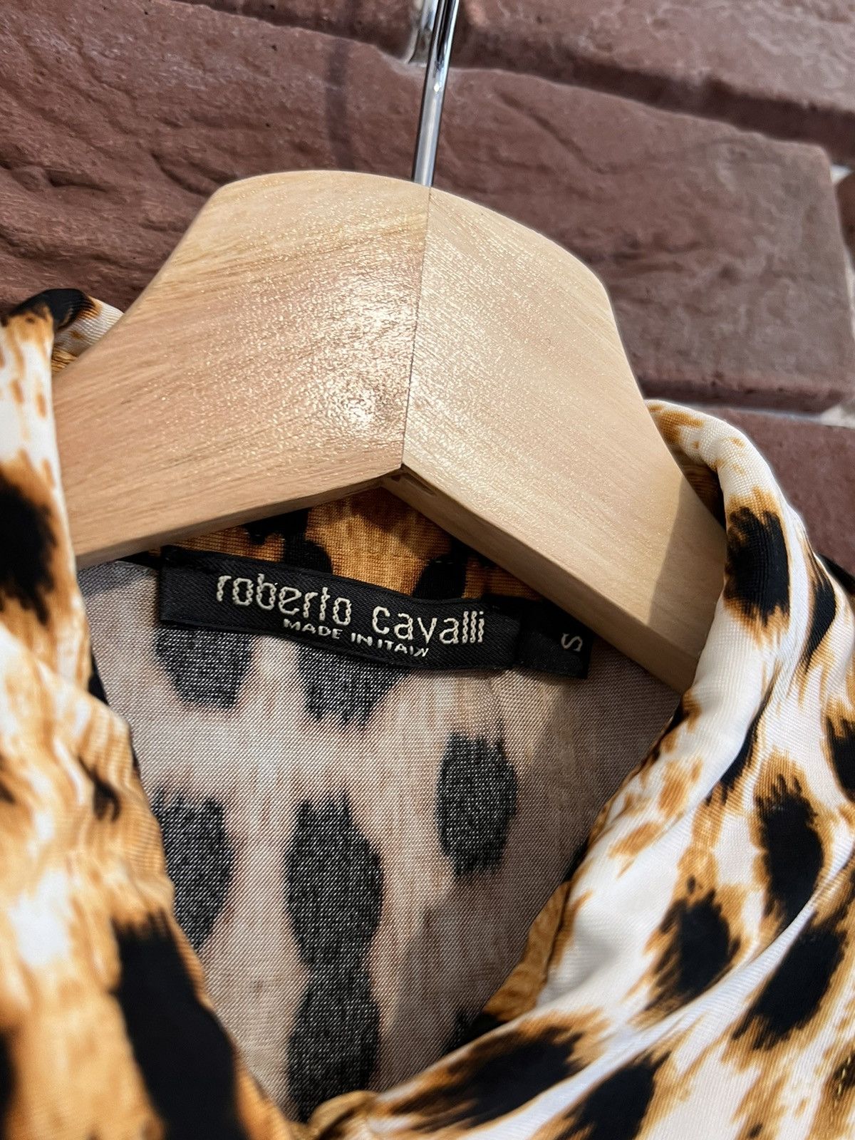 Rare Roberto Cavalli Leopard Print Button Shirt Designer S