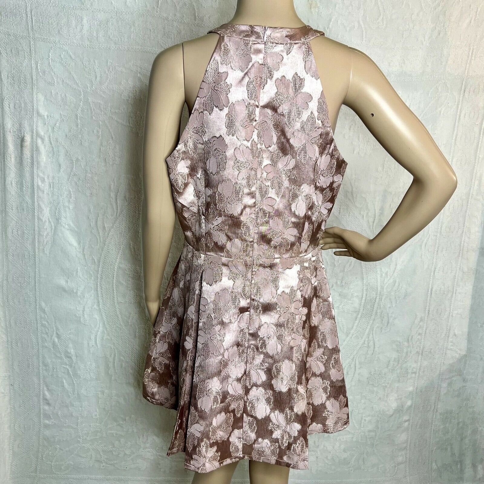 Other Lulus Blush Pink Floral Dress Size L / US 10 / IT 46 - 3 Thumbnail
