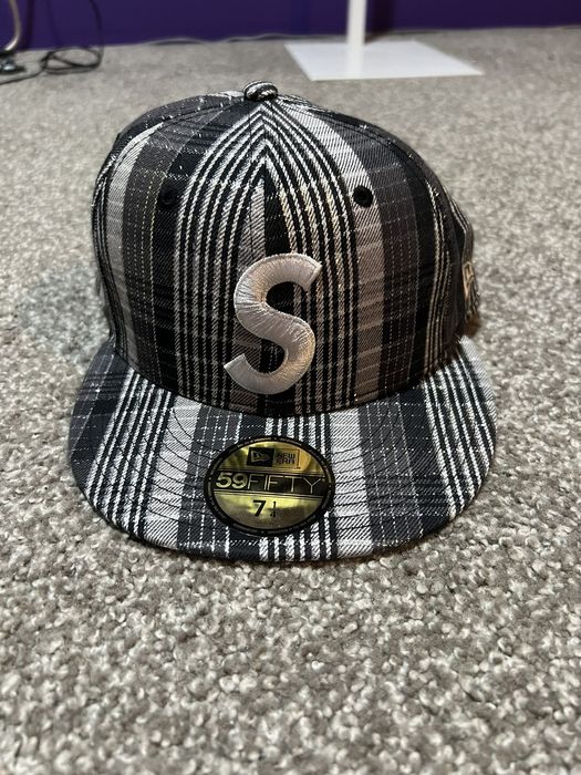 Supreme Supreme metallic plaid s logo new era hat | Grailed