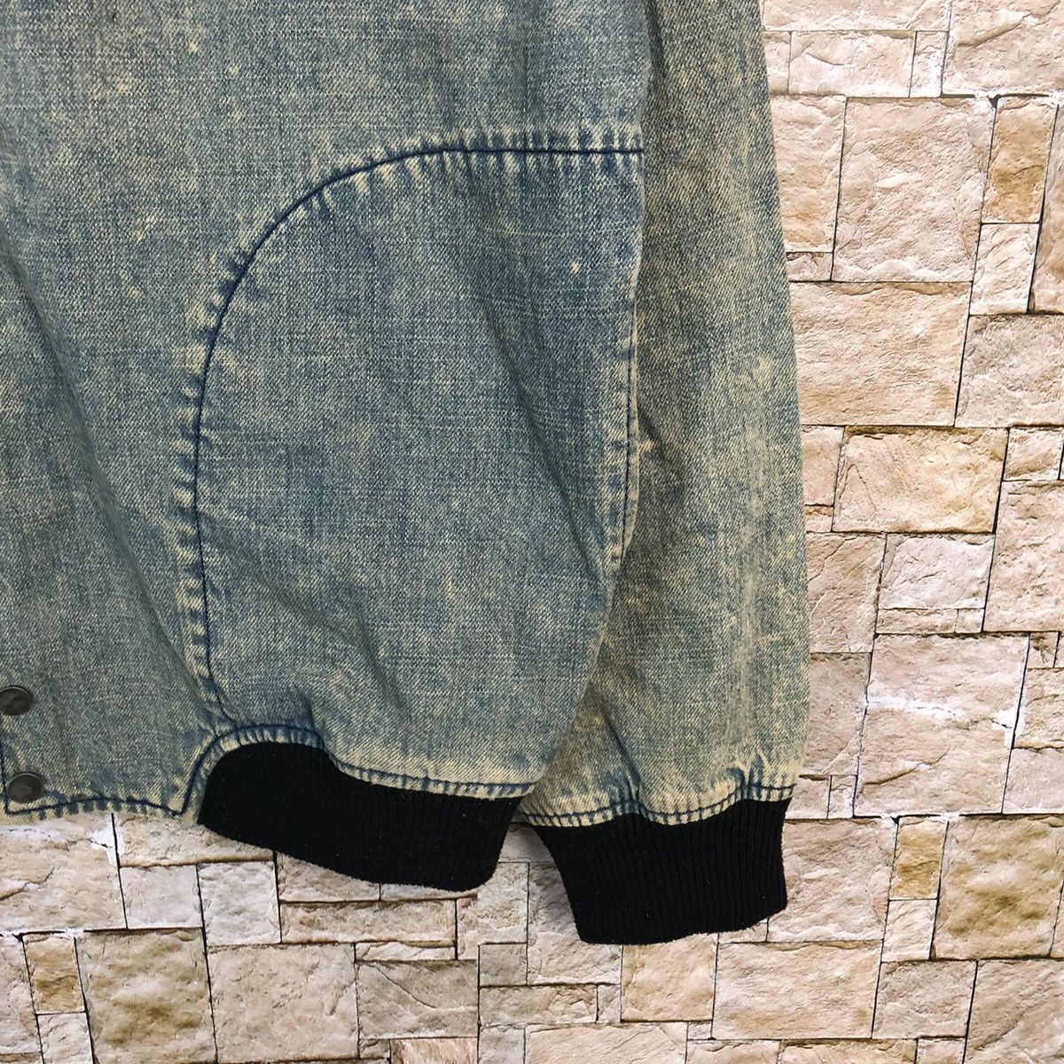 Japanese Brand Lucy Blue denim Bombers Jacket varsity #A272 Size US M / EU 48-50 / 2 - 8 Thumbnail