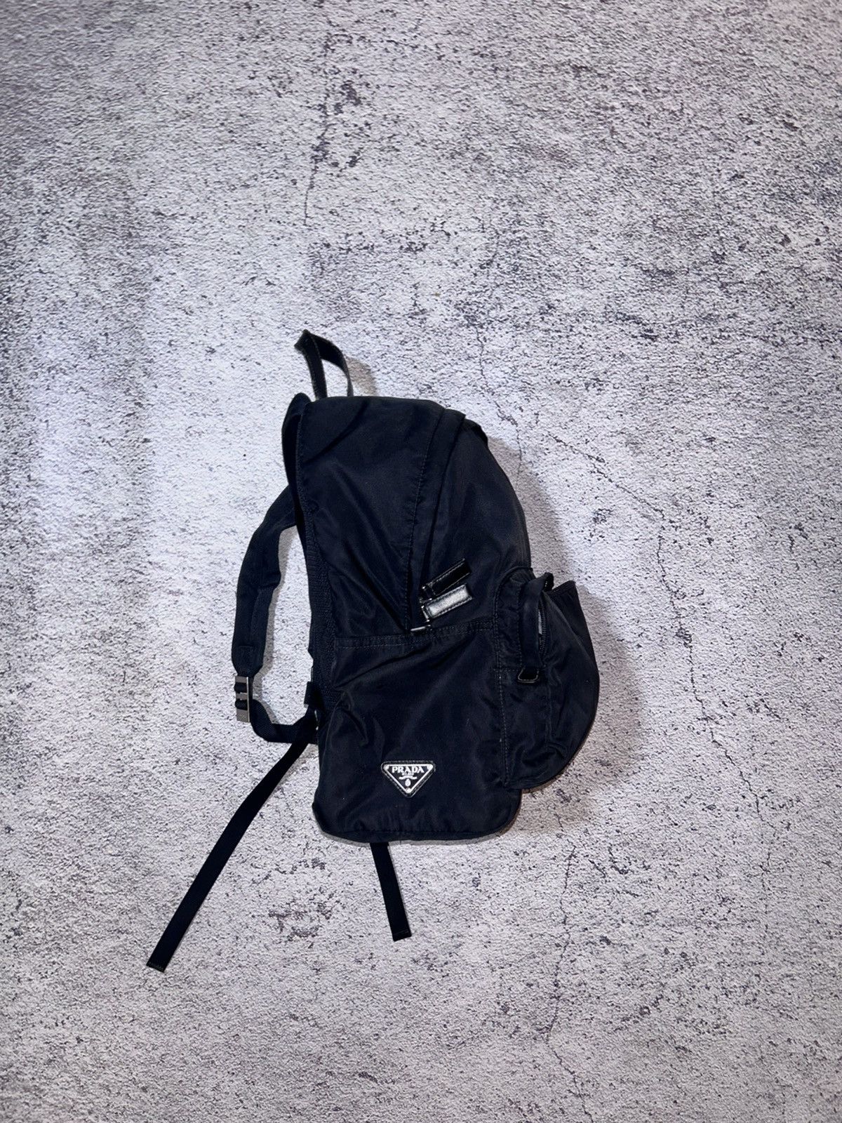 Prada Prada Black Nylon Backpack with Triangle Logo Vintage Size ONE SIZE - 4 Thumbnail