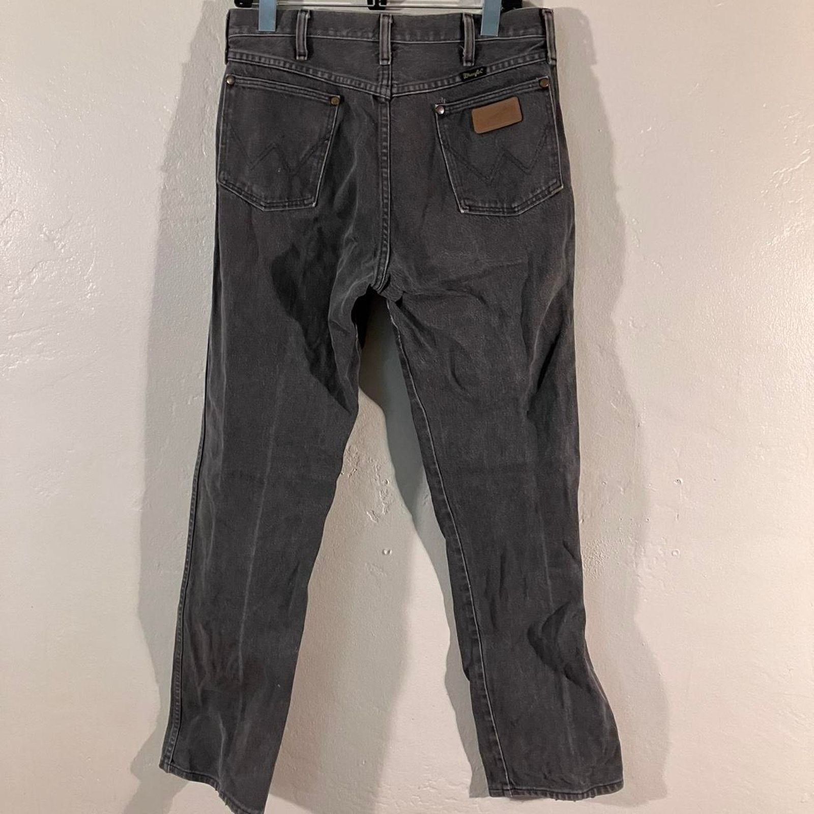 Vintage × Wrangler Vintage 70s Wrangler Straight Leg Cowboy Gray Denim Jeans Size US 33 - 3 Thumbnail