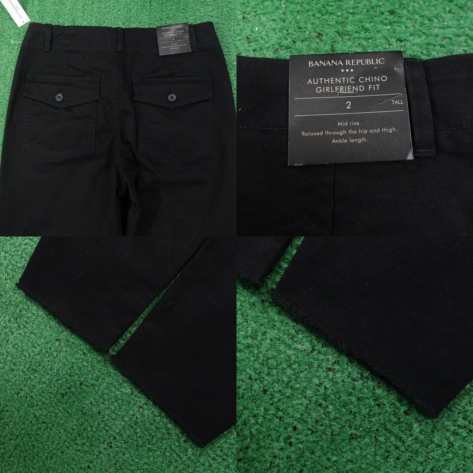 Banana Republic Banana Republic Pants Womens 2 Tall Black Authentic Chino Girlfriend Fit Ankle Size 26" / US 2 / IT 38 - 8 Thumbnail