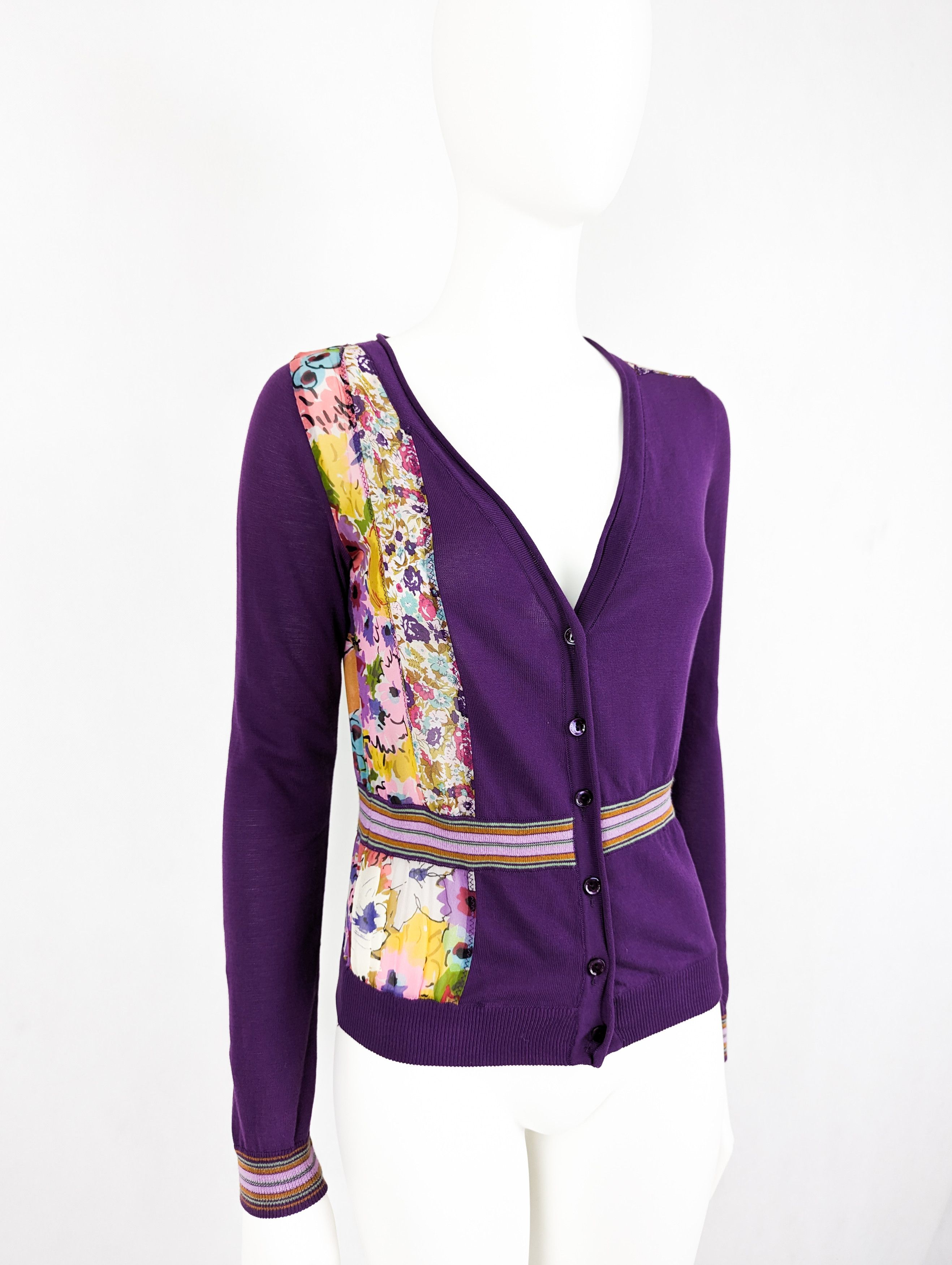 Etro floral silk cardigan sweater