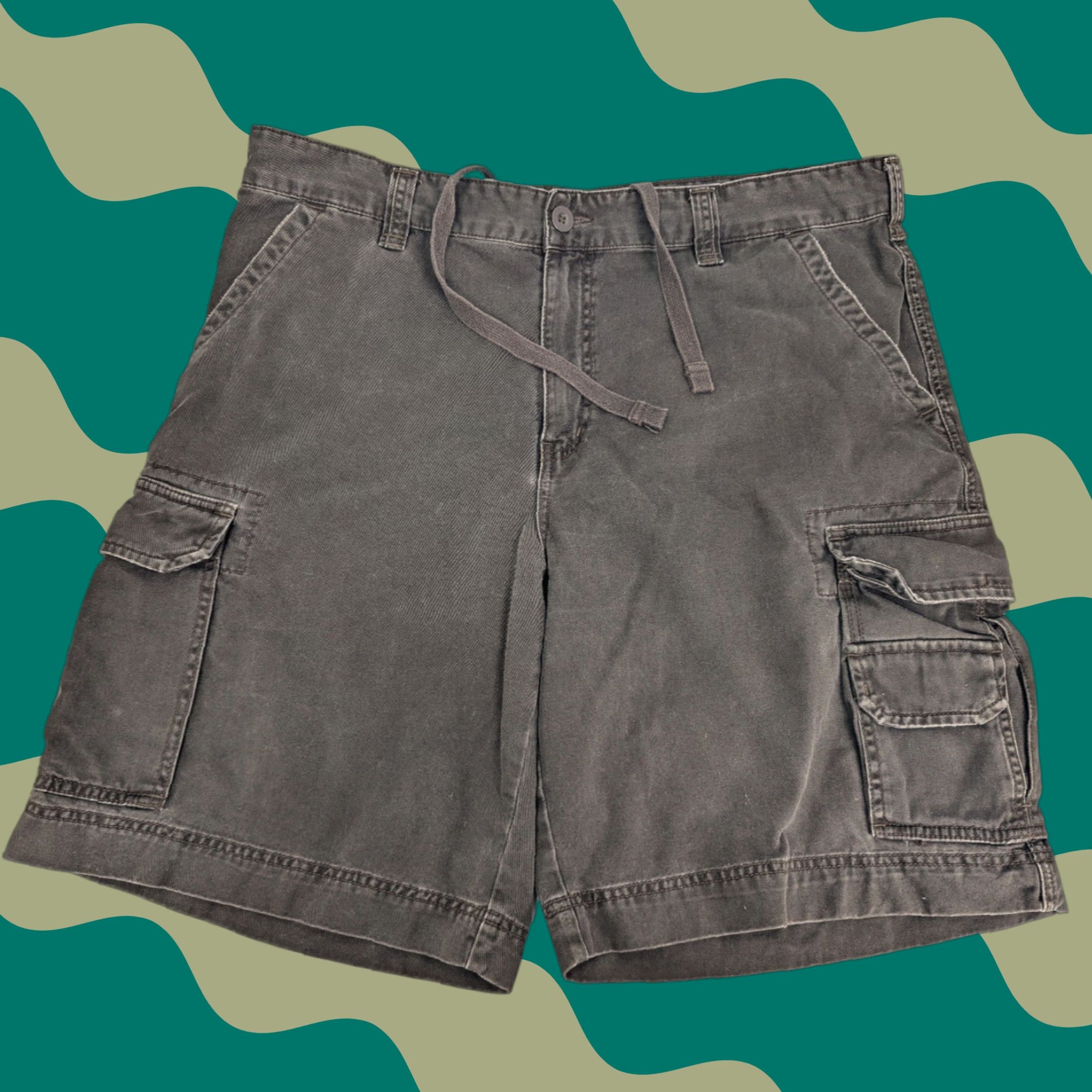 Merona Merona Cargo Shorts Mens 38 Brown Cotton Canvas Zip Front Casual Baggy Cargo Pocket Merona Mens 38 Brown Canvas Cotton Y2K Hiking Grunge Size US 38 / EU 54 - 1 Thumbnail
