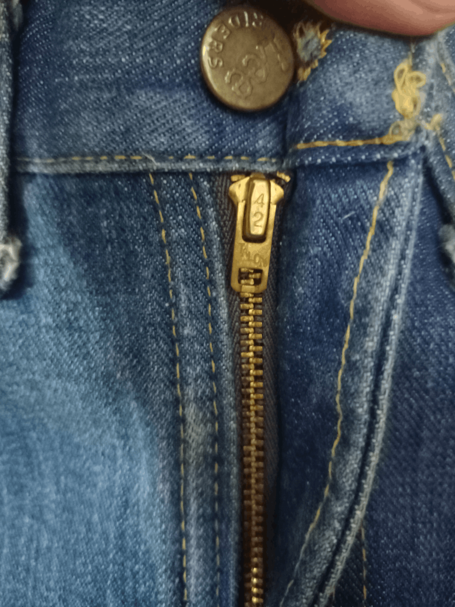 Lee Vintage 90s Lee Talon Zip Blue Wash Reworked Baggy Jeans Size US 28 / EU 44 - 3 Thumbnail