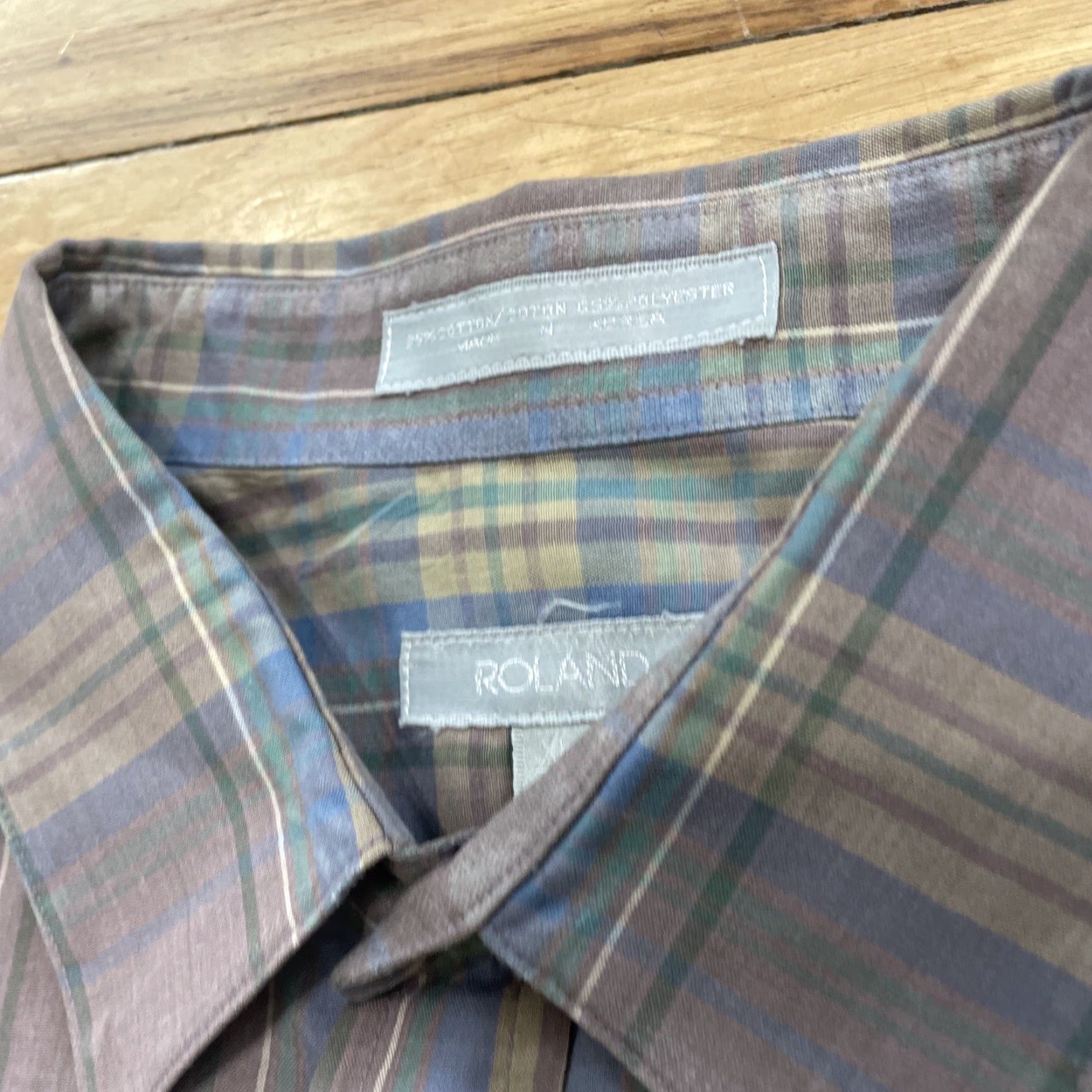 Vintage VINTAGE Roland Button-Up Shirt Men XL Plum Purple Plaid Retro fade Grunge XL Size US XL / EU 56 / 4 - 4 Thumbnail